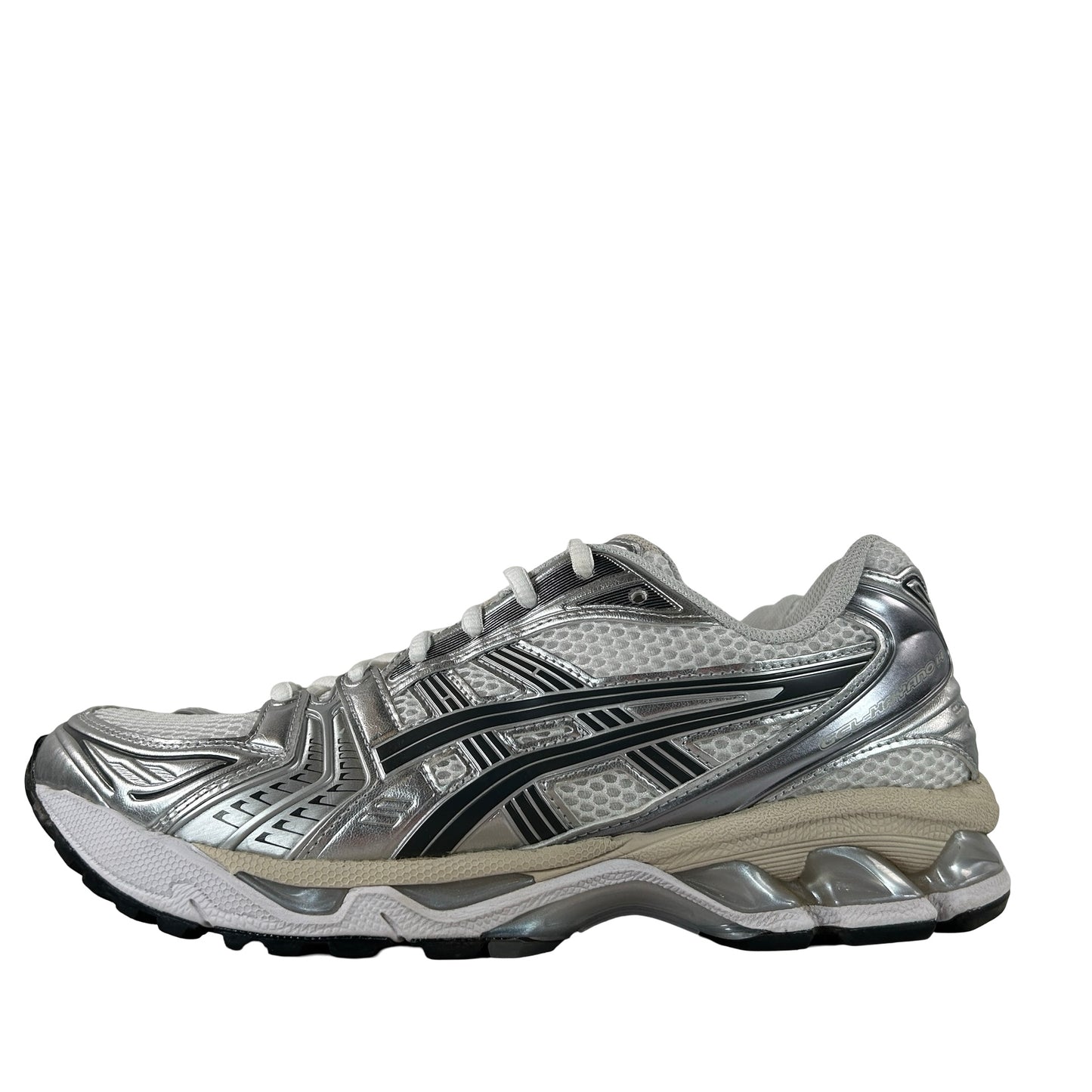 1203A537 110 ASICS Gel-Kayano 14 White Graphite Grey [USED] - 8.5 M (Used)