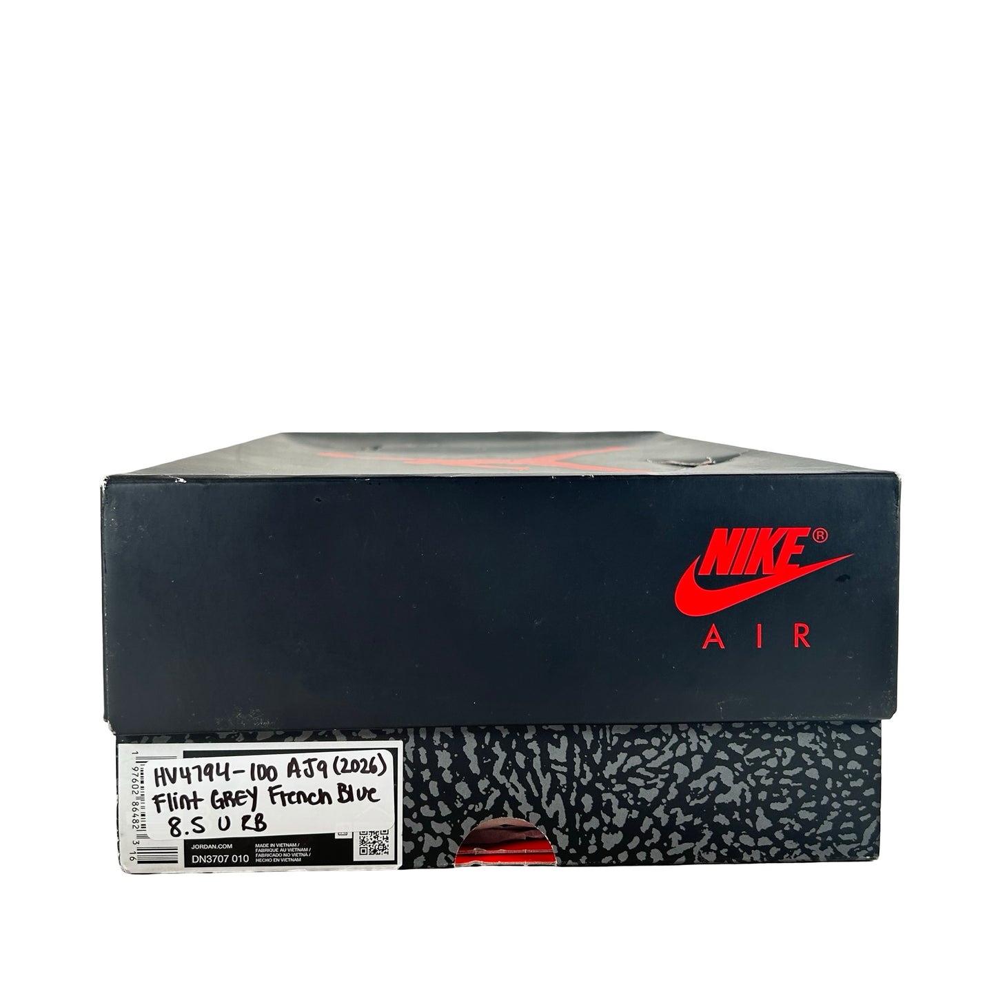 HV4794 100 Jordan 9 Retro Flint Grey French Blue (2026) [USED] - 8.5 M (Used) (Replace Box)