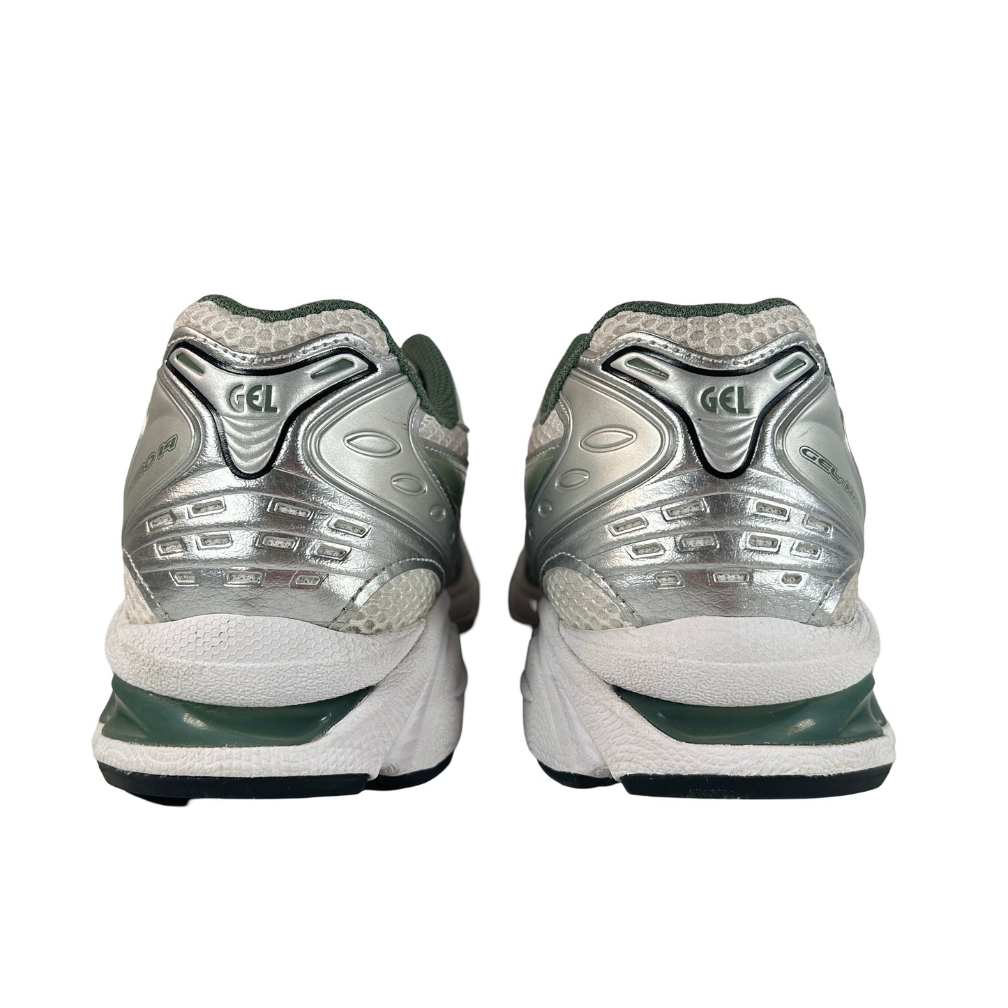 1201A019 107 ASICS Gel-Kayano 14 White Pure Silver Slate Grey Sage [USED] - 8.5 M (Used) (No Box)