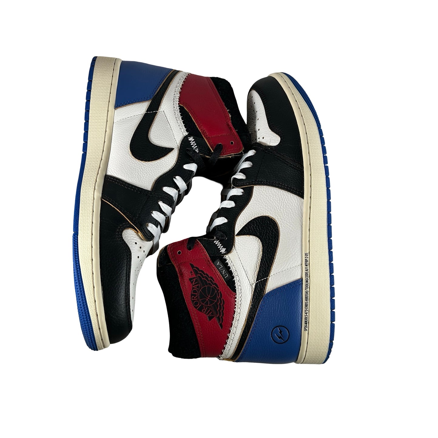 IO7847 002 Jordan 1 Retro High OG SP Fragment x Union LA Varsity Red Sport Royal [USED] - 12 M (Used)