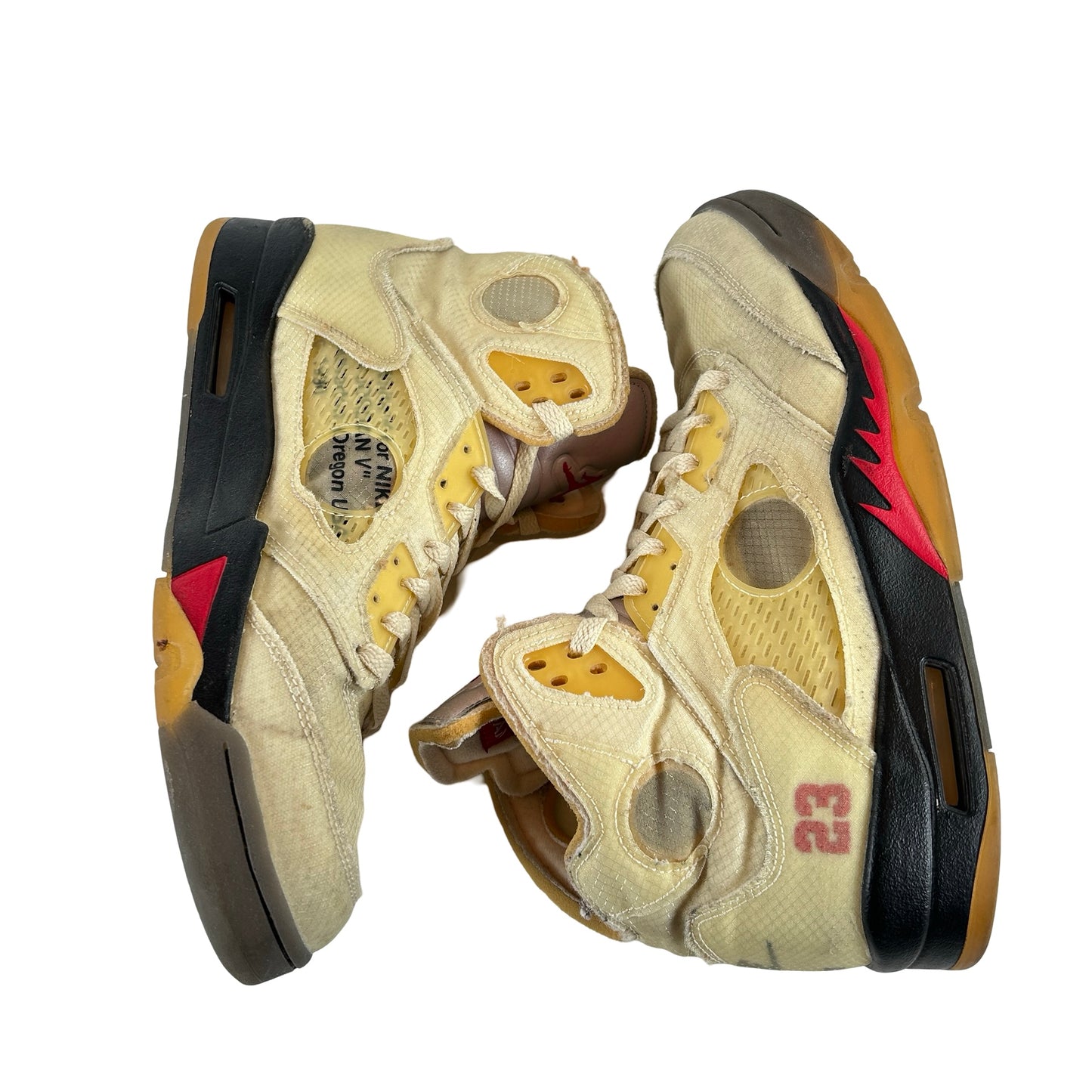 DH8565 100 Jordan 5 Retro Off-White Sail [USED] - 10.5 M (Used6)