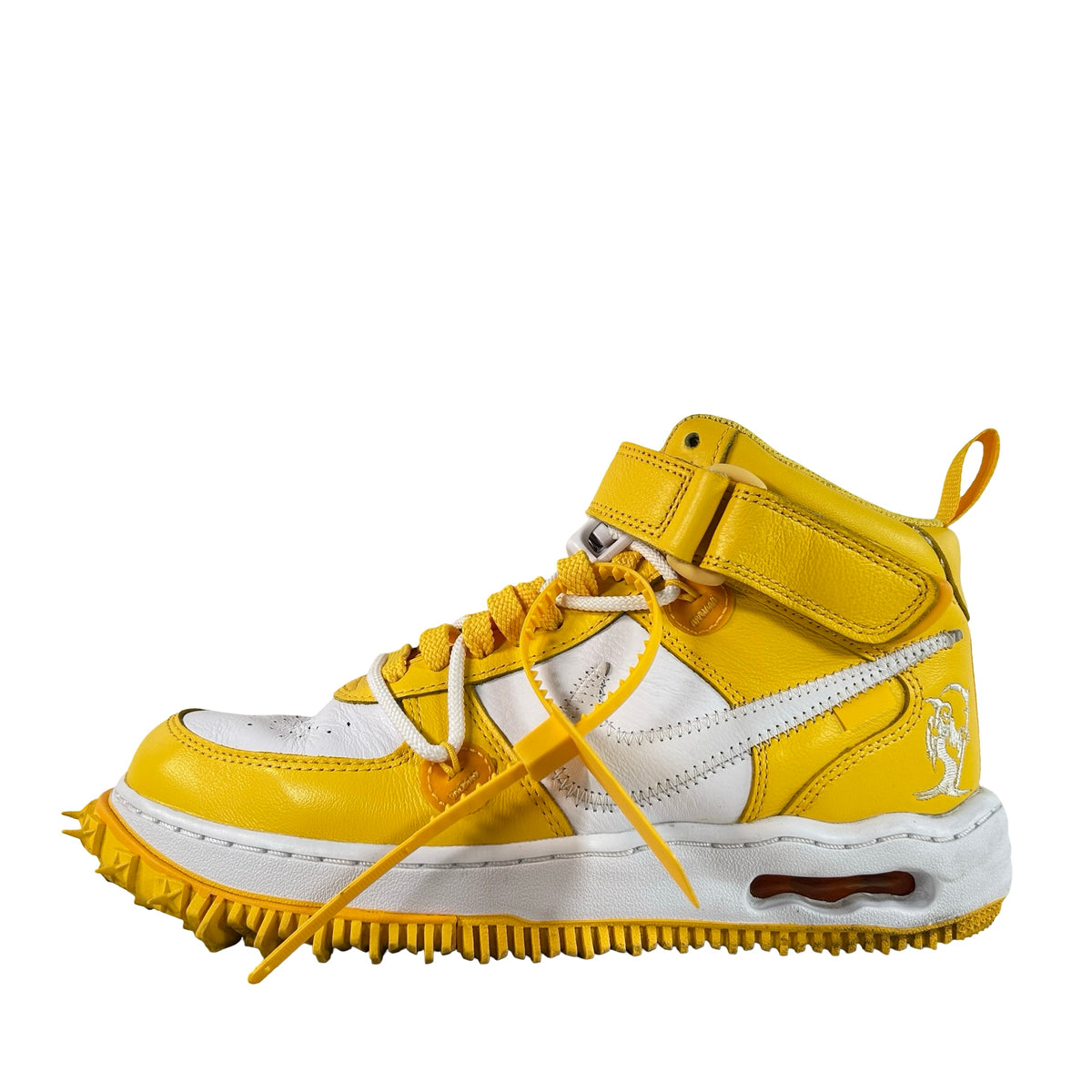 DR0500 101 Nike Air Force 1 Mid SP Off-White Varsity Maize [USED] - 7 M (Used) (No Box)