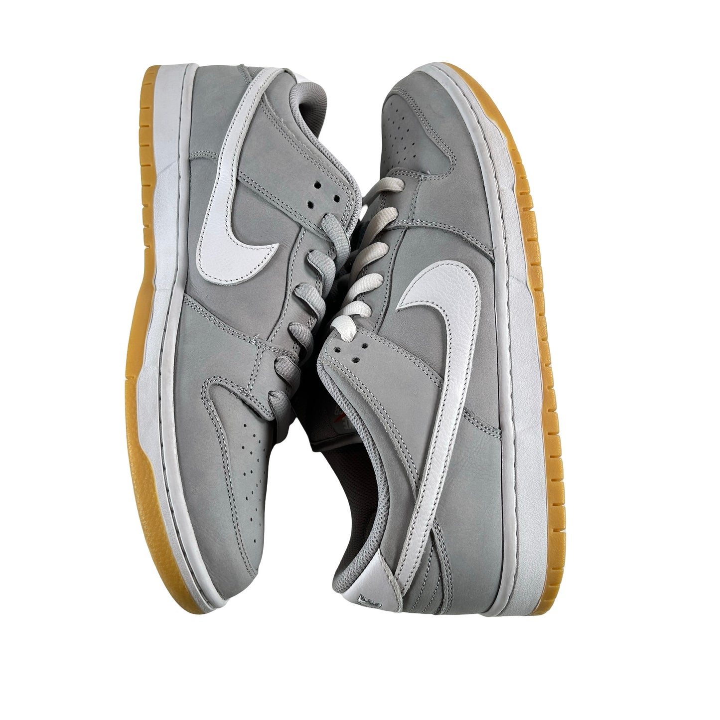 DV5464 001 Nike SB Dunk Low Pro ISO Orange Label Wolf Grey Gum [USED] - 13 M (Used)