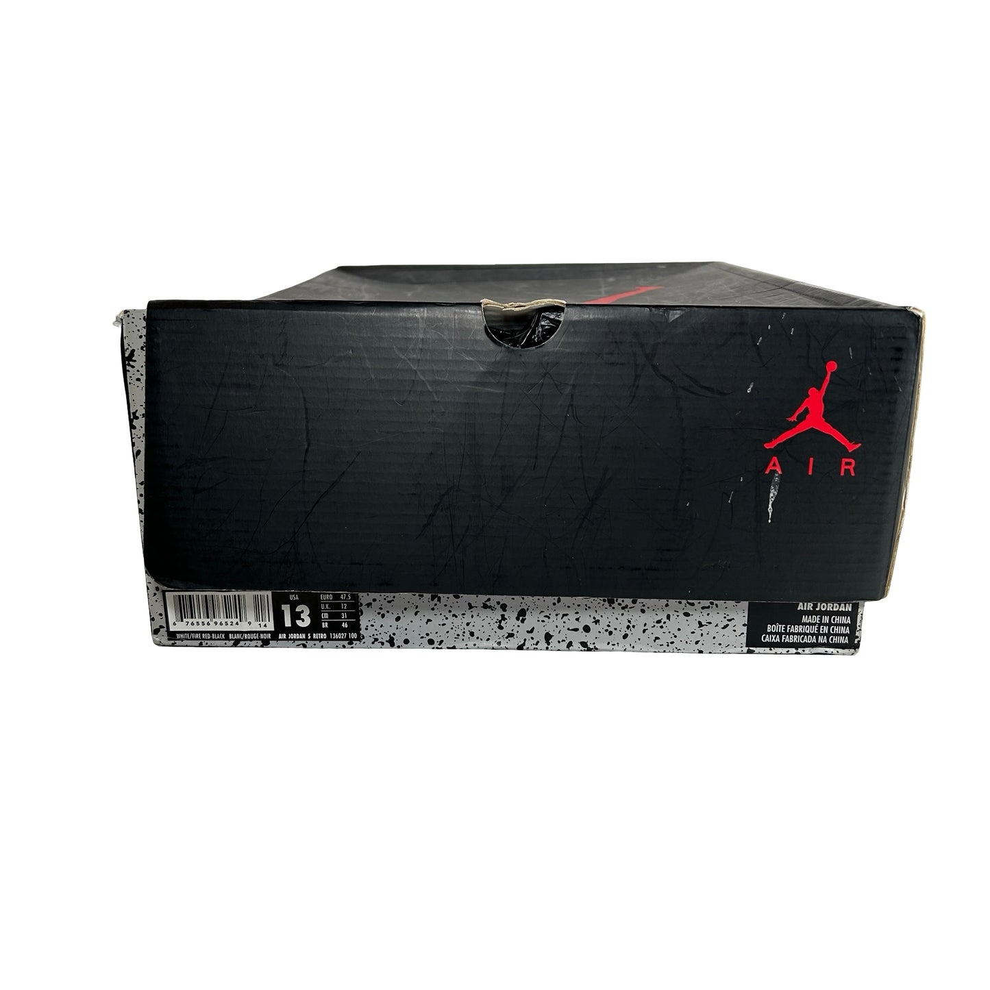 136027 100 Jordan 5 Retro Fire Red (2013) [USED] - 13 (Used)
