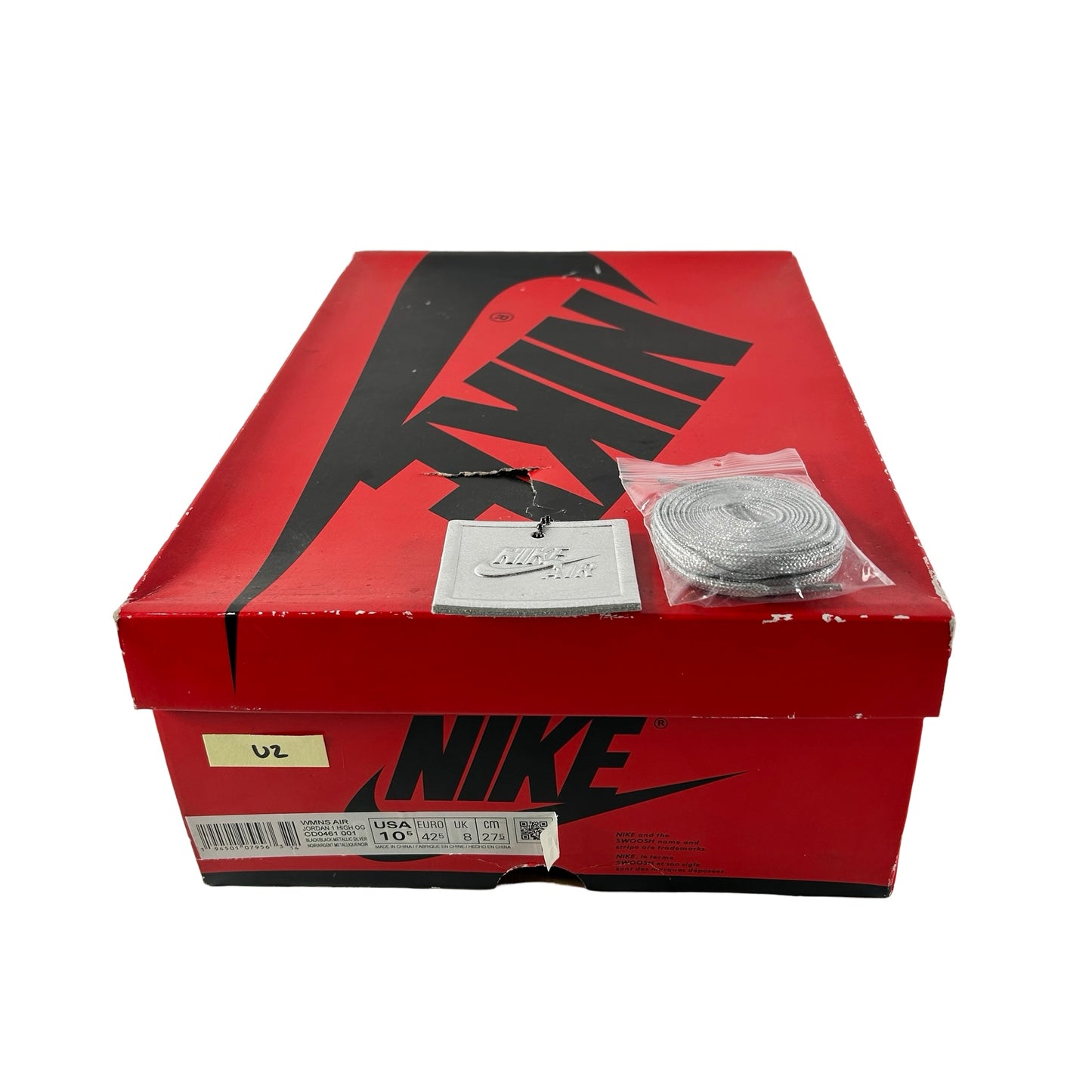 CD0461 001 Jordan 1 Retro High Silver Toe (Women's) [USED] - 10.5 W (Used2)