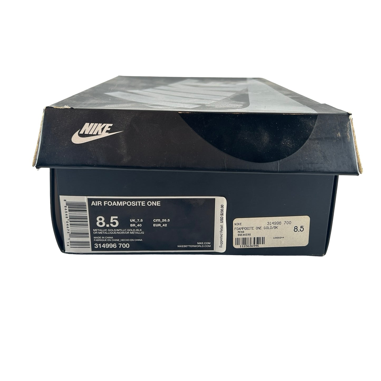 314996 700 Nike Air Foamposite One Metallic Gold [USED] - 8.5 M (Used)