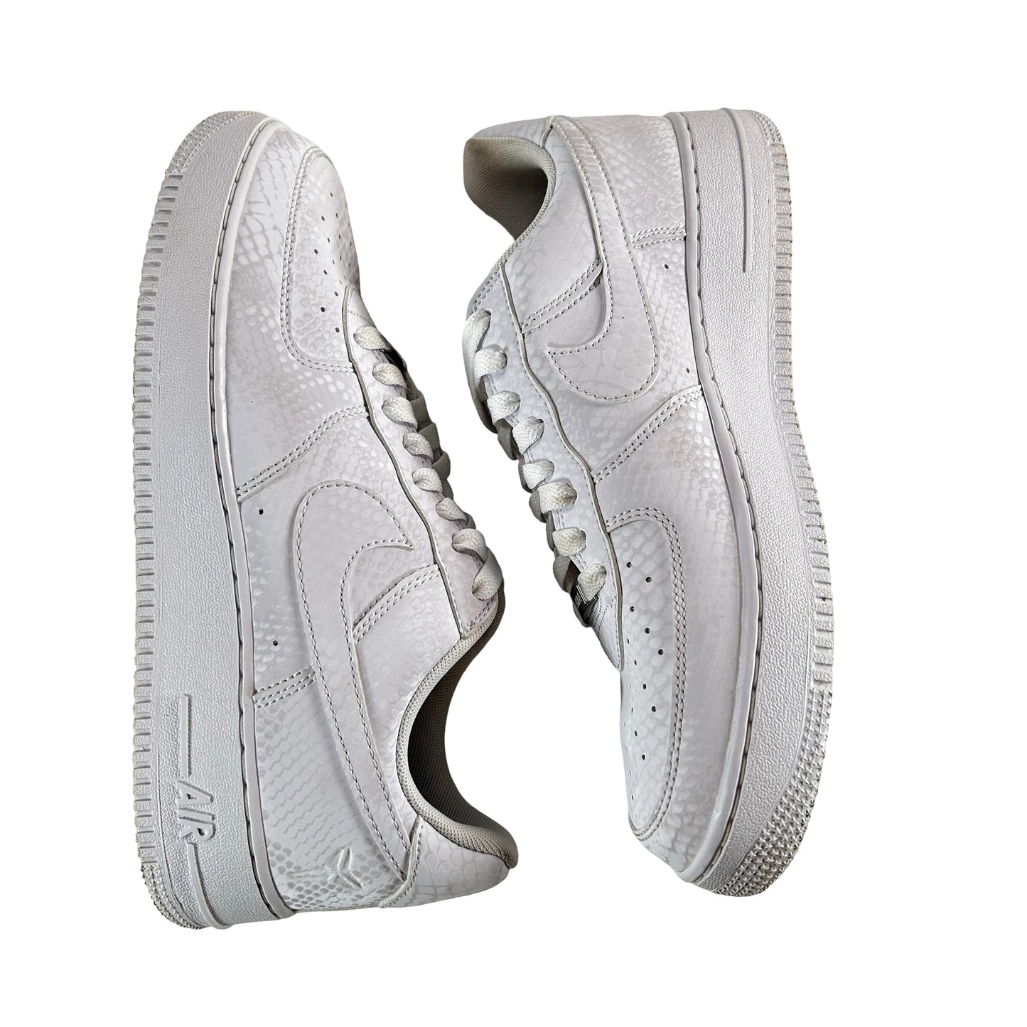 IB0018 100 Nike Air Force 1 Low Kobe Bryant Forever White [USED] - 9 M (Used) (No Box)