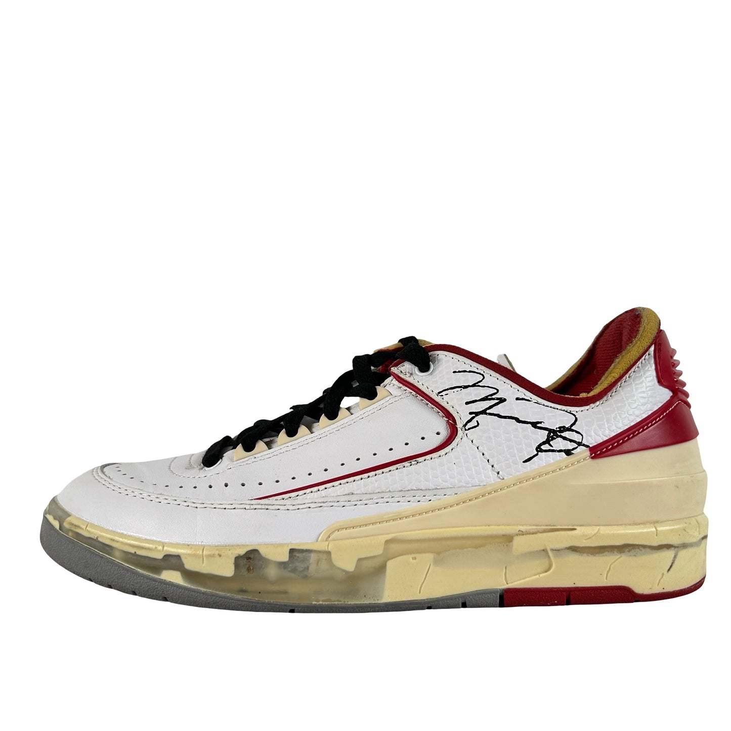 DJ4375 106 Jordan 2 Retro Low SP Off-White White Red [USED] - 7 M (Used) (Replace Box)