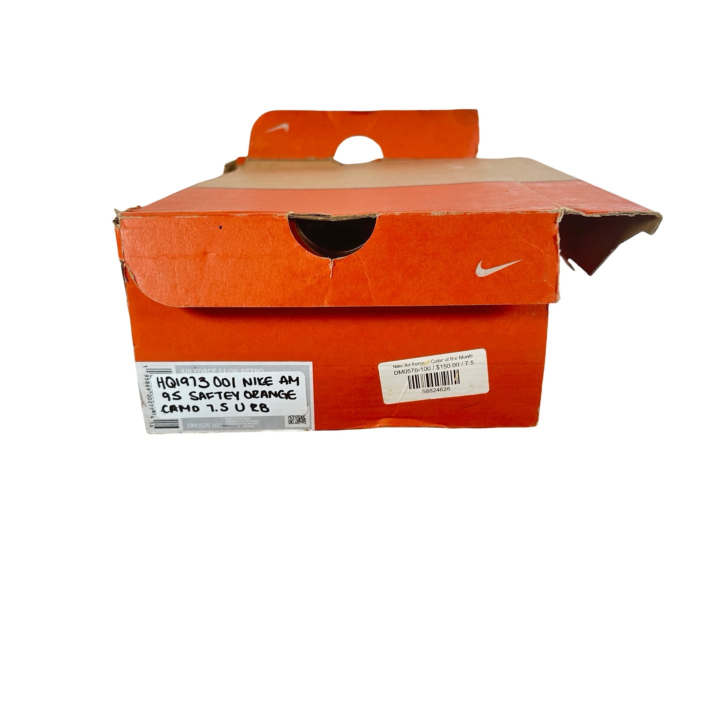 HQ1973 001 Nike Air Max 95 Safety Orange Camo [USED] - 7.5 M (Used) (Replace Box)