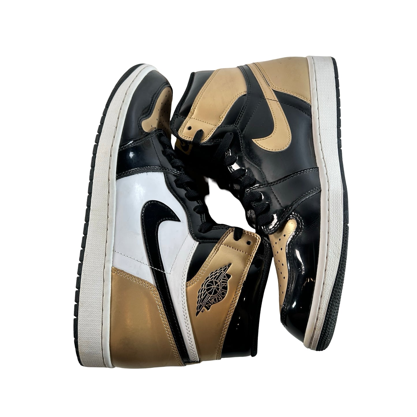 861428 007 Jordan 1 Retro High NRG Patent Gold Toe [USED] - 13 M (Used) (No Box)