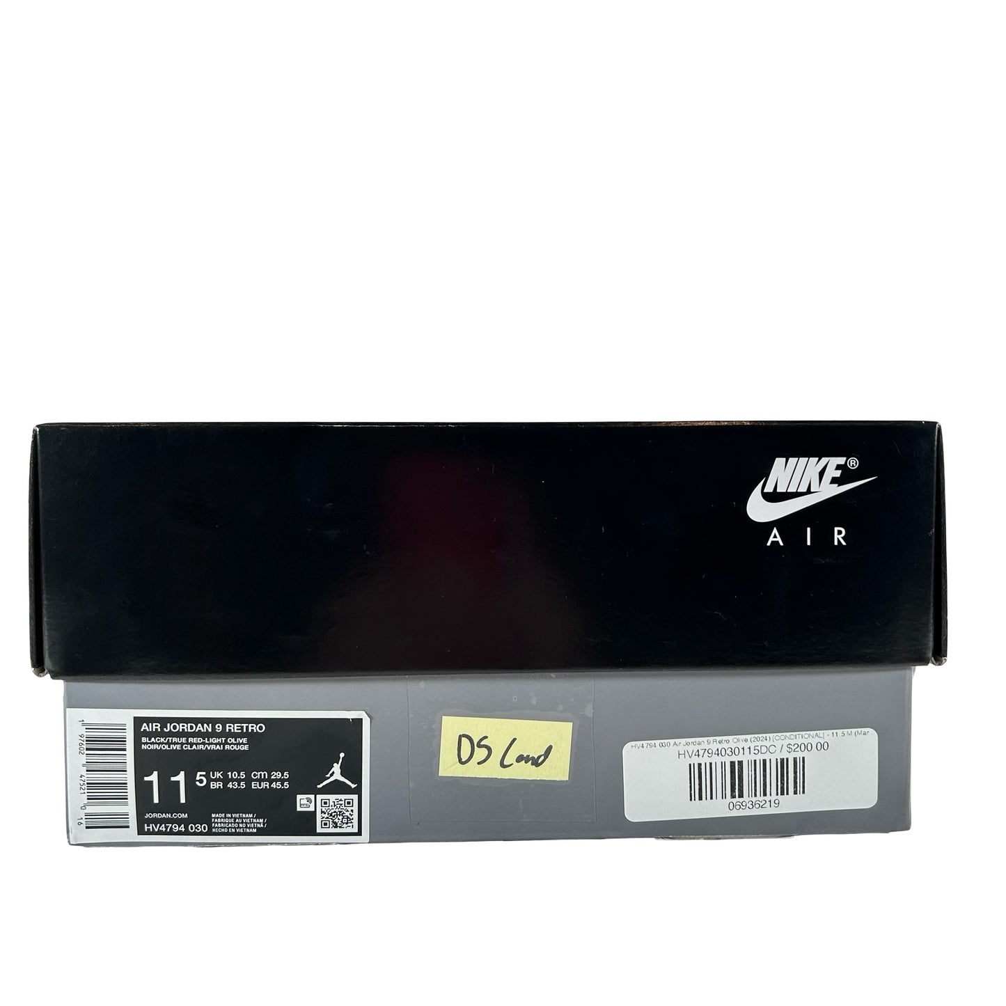 HV4794 030 Air Jordan 9 Retro Olive (2024) [CONDITIONAL] - 11.5 M (Mark on right toe box)