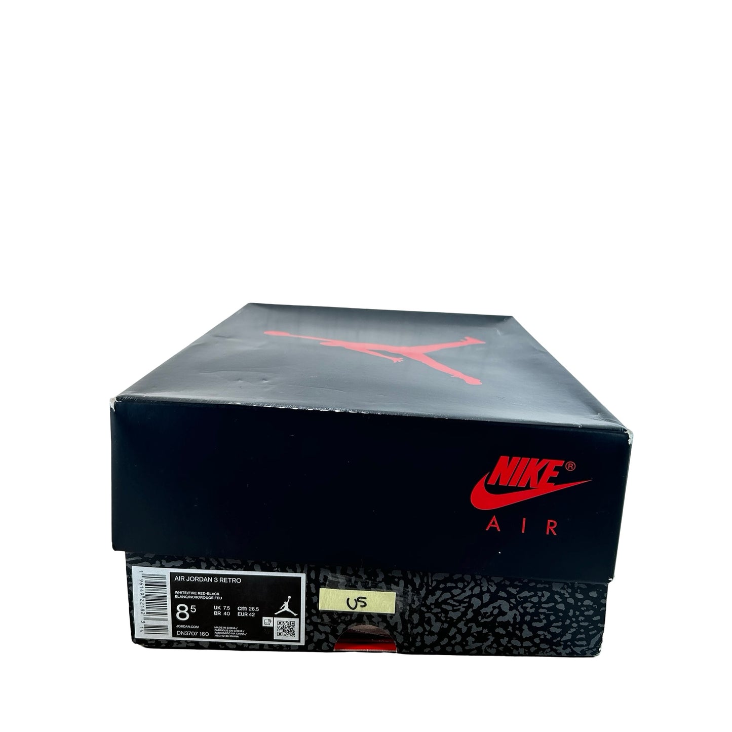 DN3707 160 Jordan 3 Retro Fire Red (2022) [USED] - 8.5 (Used5)