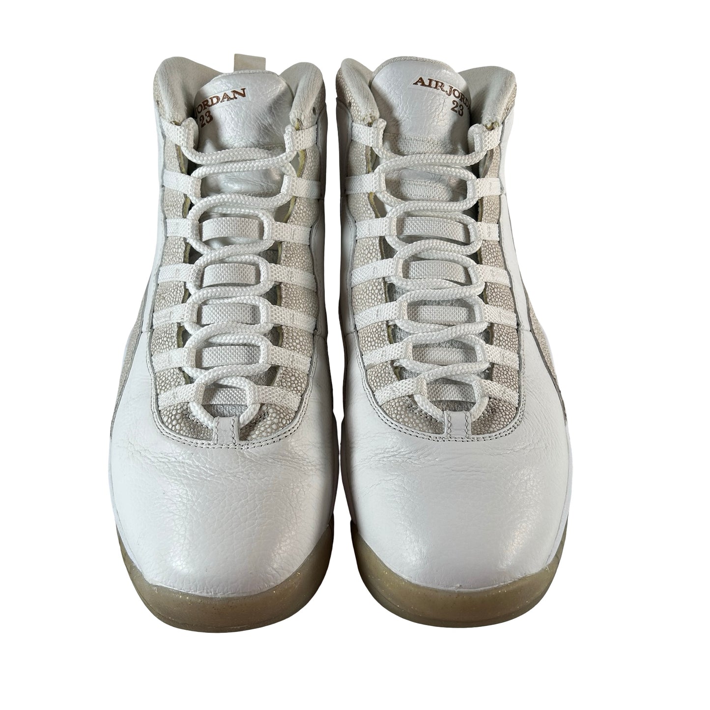 819955 100 Jordan 10 Retro Drake OVO White [USED] - 14 M (Used) (No Box)