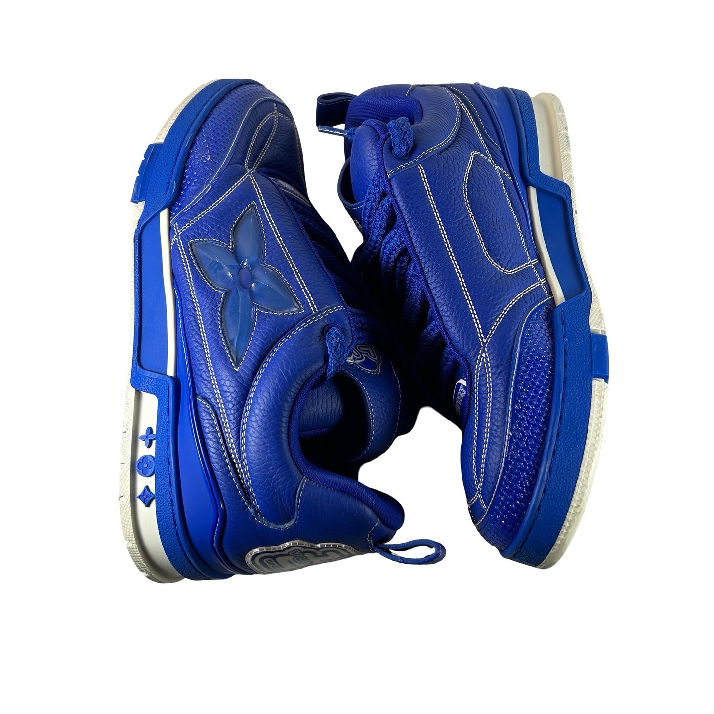 1ABZ71 Louis Vuitton LV Skate Sneaker Blue [USED] - LV 9 / US 10 M (Used) (No Box)