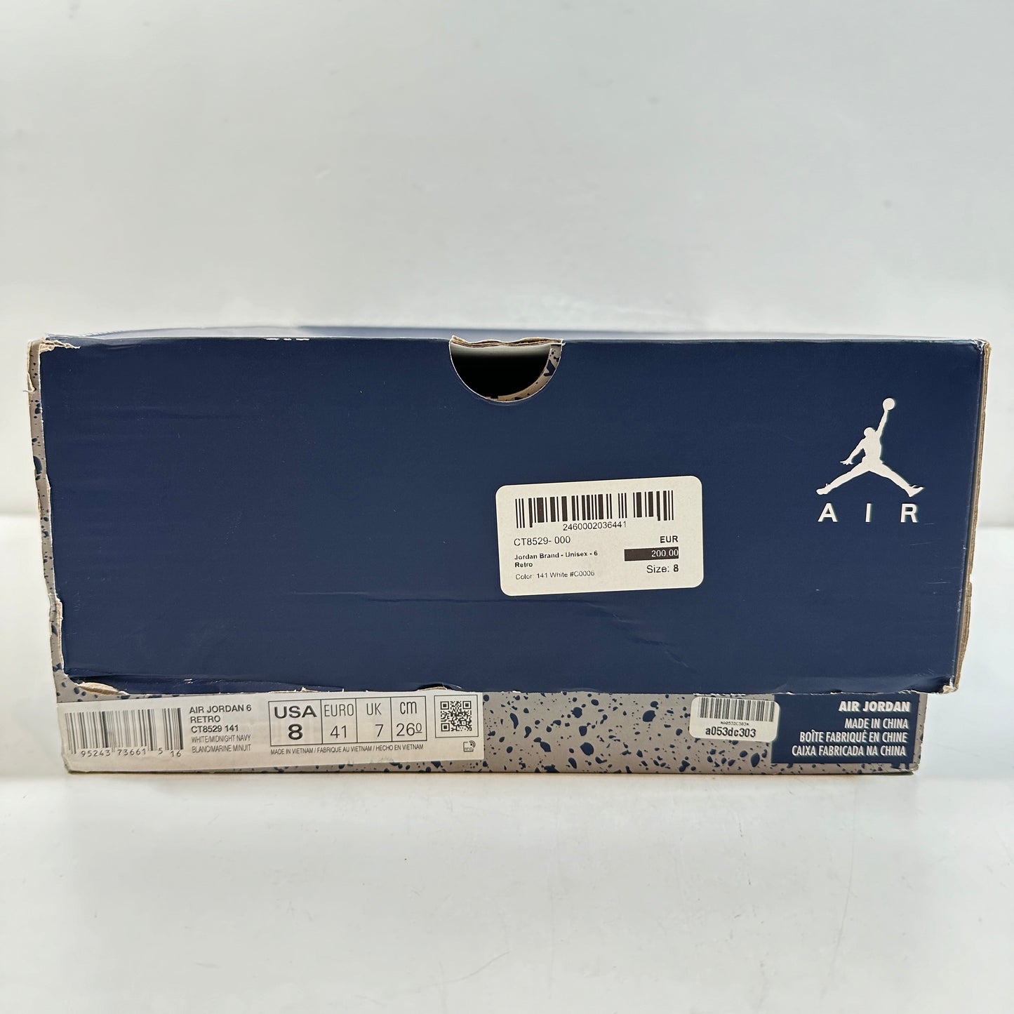 CT8529 141 Jordan 6 Retro Midnight Navy (2022) [USED] - 8 M (Used)