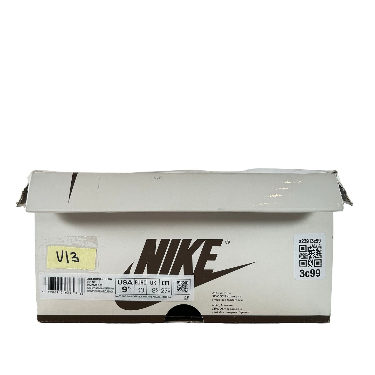 DM7866 202 Jordan 1 Retro Low OG SP Travis Scott Velvet Brown [USED] - 9.5 M (Used13)
