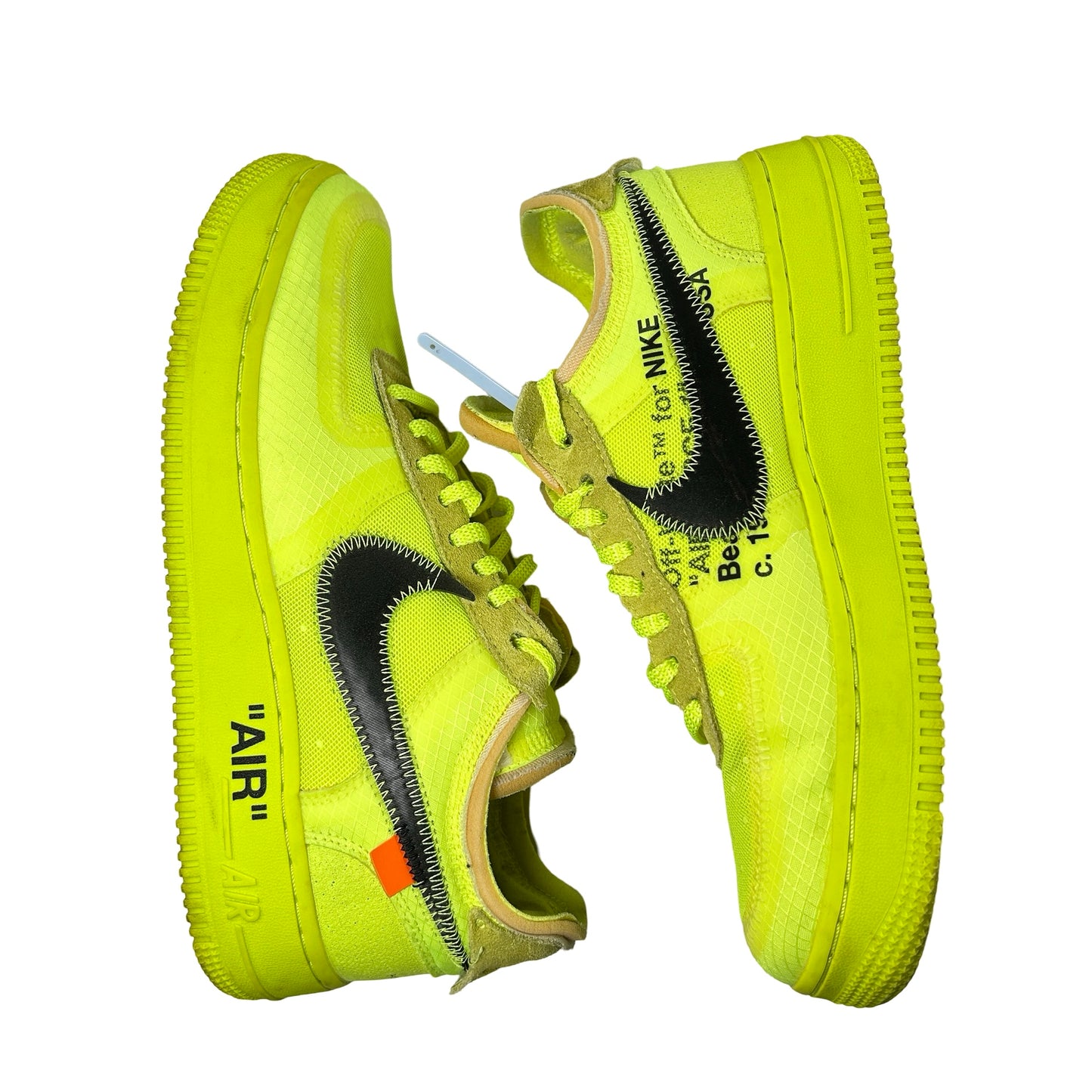 AO4606 700 Nike Air Force 1 Low Off-White Volt [USED] - 7 M (Used2)
