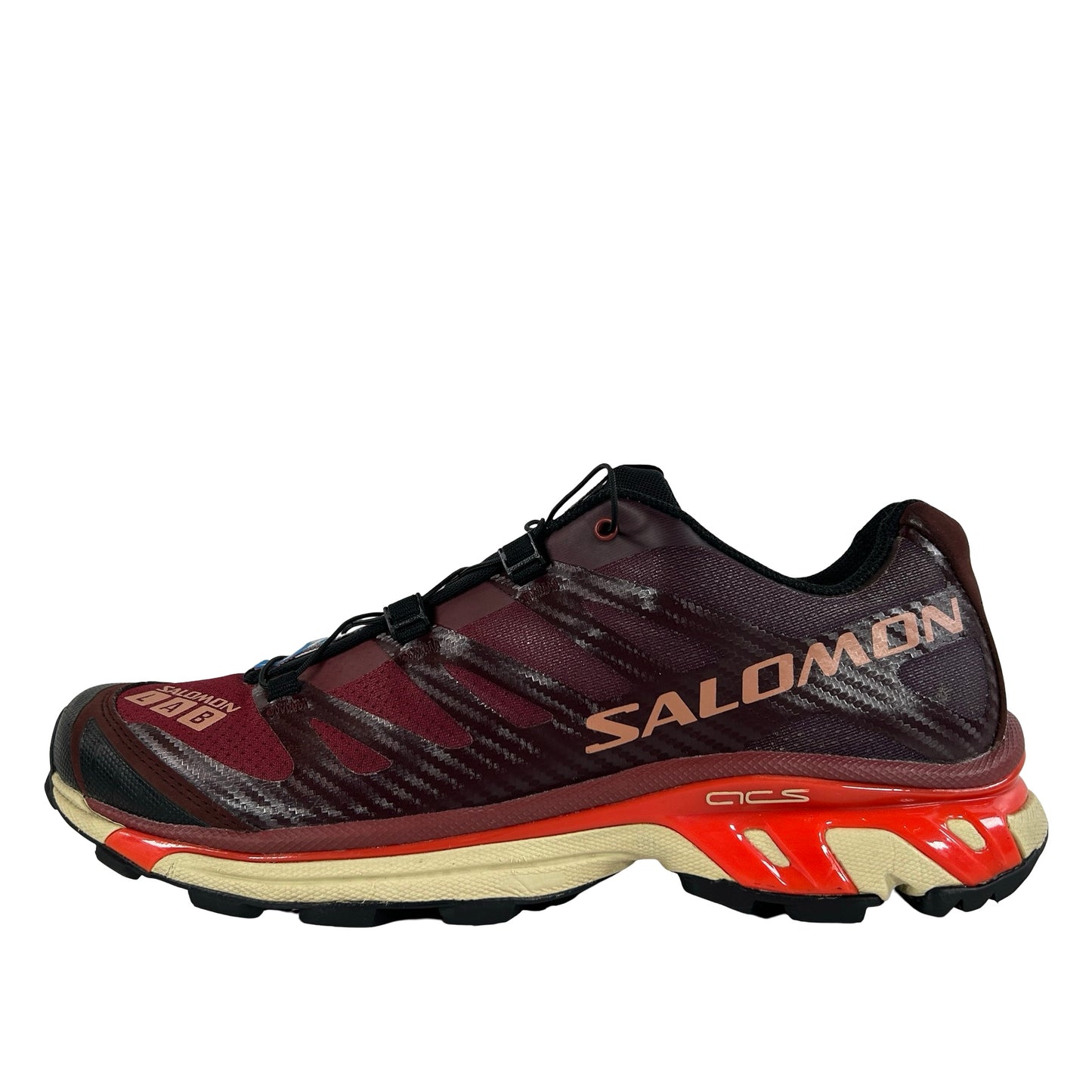 L4177220032 Salomon XT-4 Bitter Chocolate Mocha Mousse Fiery Red [USED] - 10 M (Used)