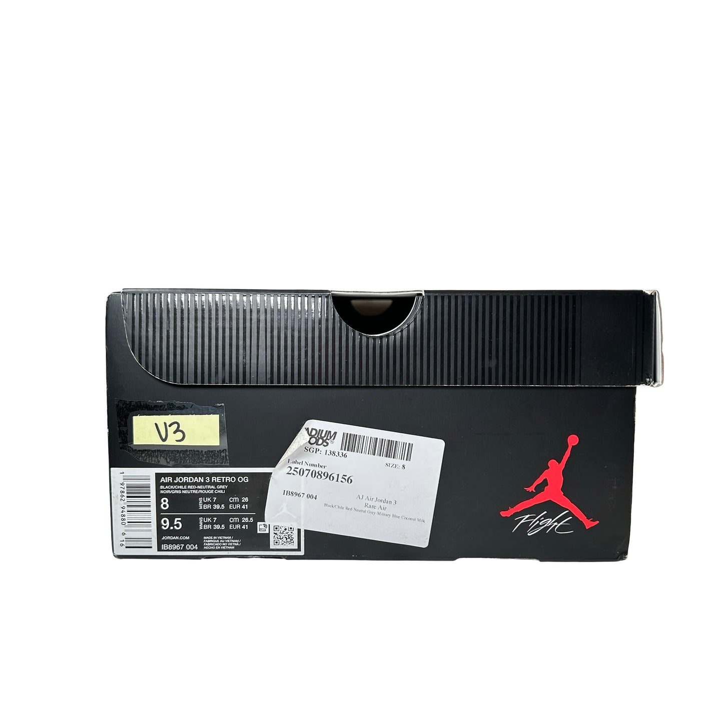 IB8967 004 Jordan 3 Retro OG Rare Air [USED] - 8 M (Used3)