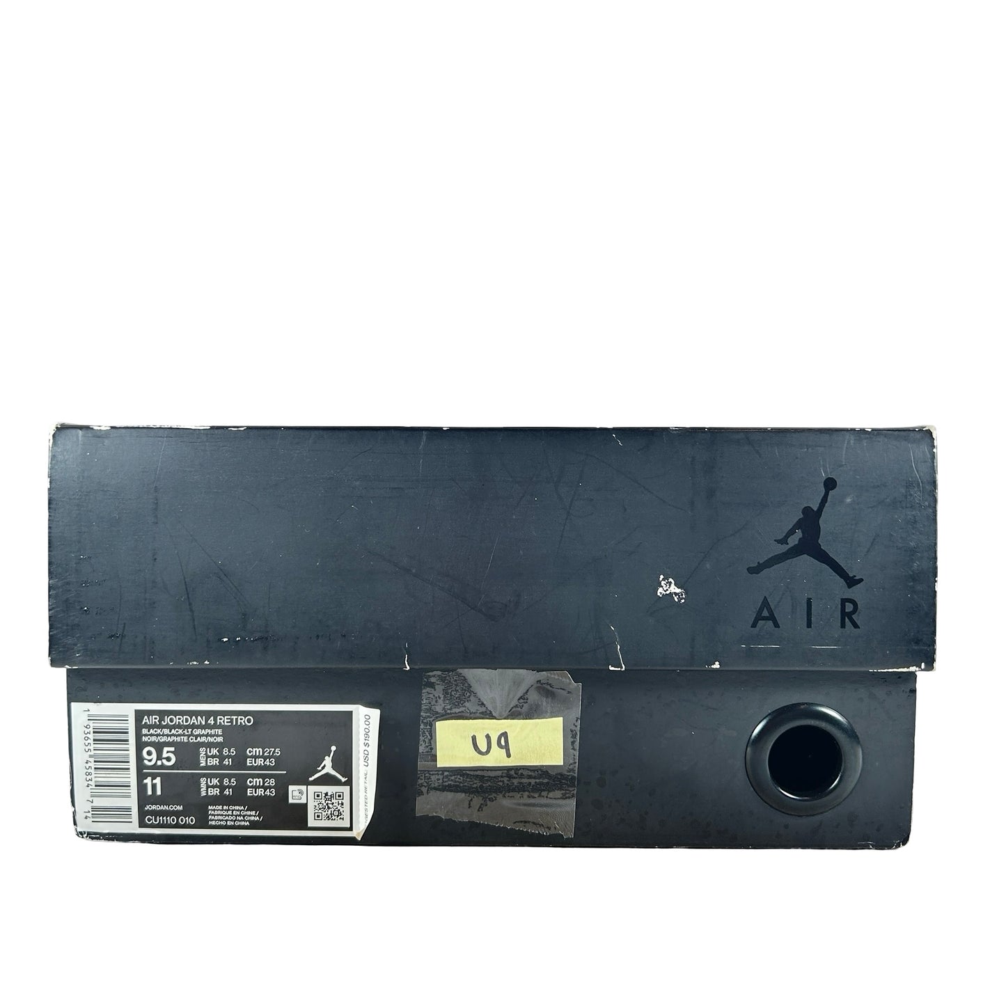 CU1110 010 Jordan 4 Retro Black Cat (2020) [USED] - 9.5 M (Used9)