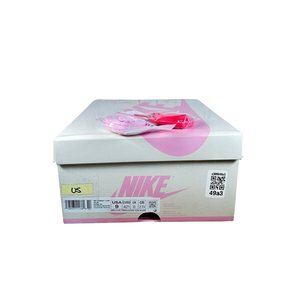 IQ7604 101 Jordan 1 Retro Low OG SP Travis Scott Sail Tropical Pink [USED] - 9 M (Used5)