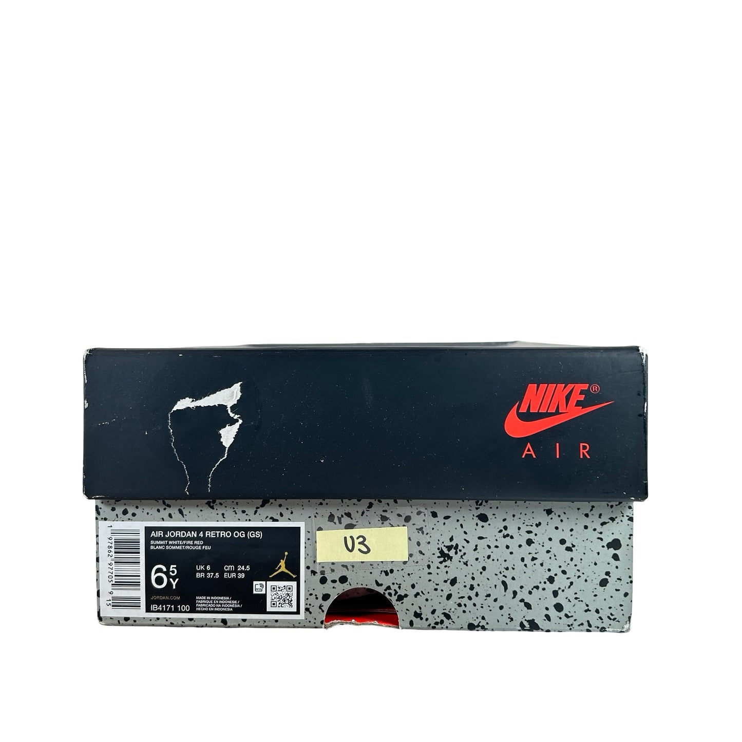 IB4171 100 Jordan 4 Retro White Cement (2025) (GS) [USED] - 6.5 Y (Used3)
