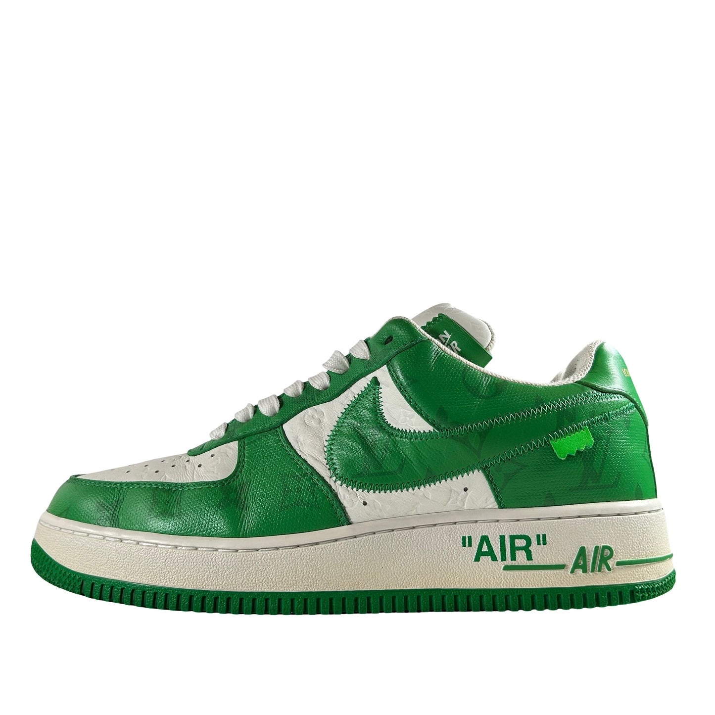 1A9VAU Louis Vuitton Nike Air Force 1 Low By Virgil Abloh White Green [USED] - 9 M (Used2)