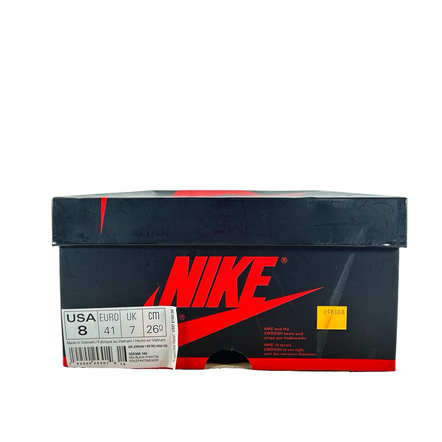 555088 160 Jordan 1 Retro High Phantom Gym Red [USED] - 8 M (Used)