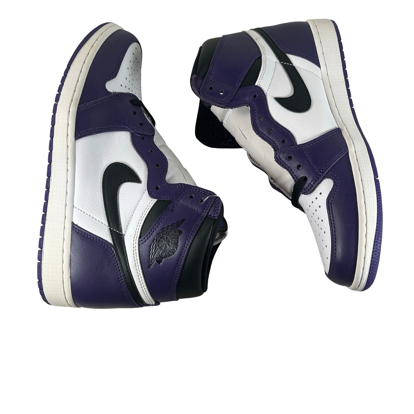 555088 500 Jordan 1 Court Purple - 10.5 M (Yellowing) (No Box)