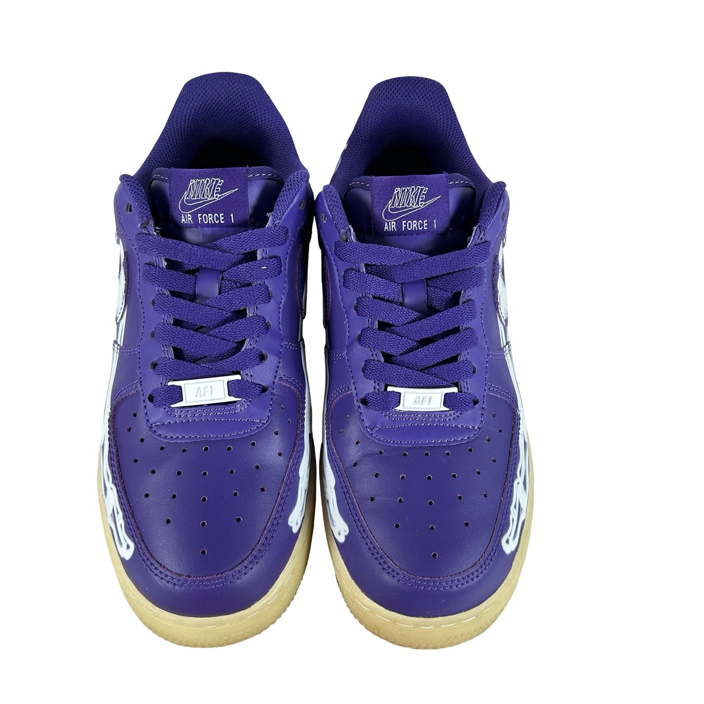 CU8067 500 Nike Air Force 1 Low '07 QS Purple Skeleton Halloween [USED] - 7 M (Used) (No Box)