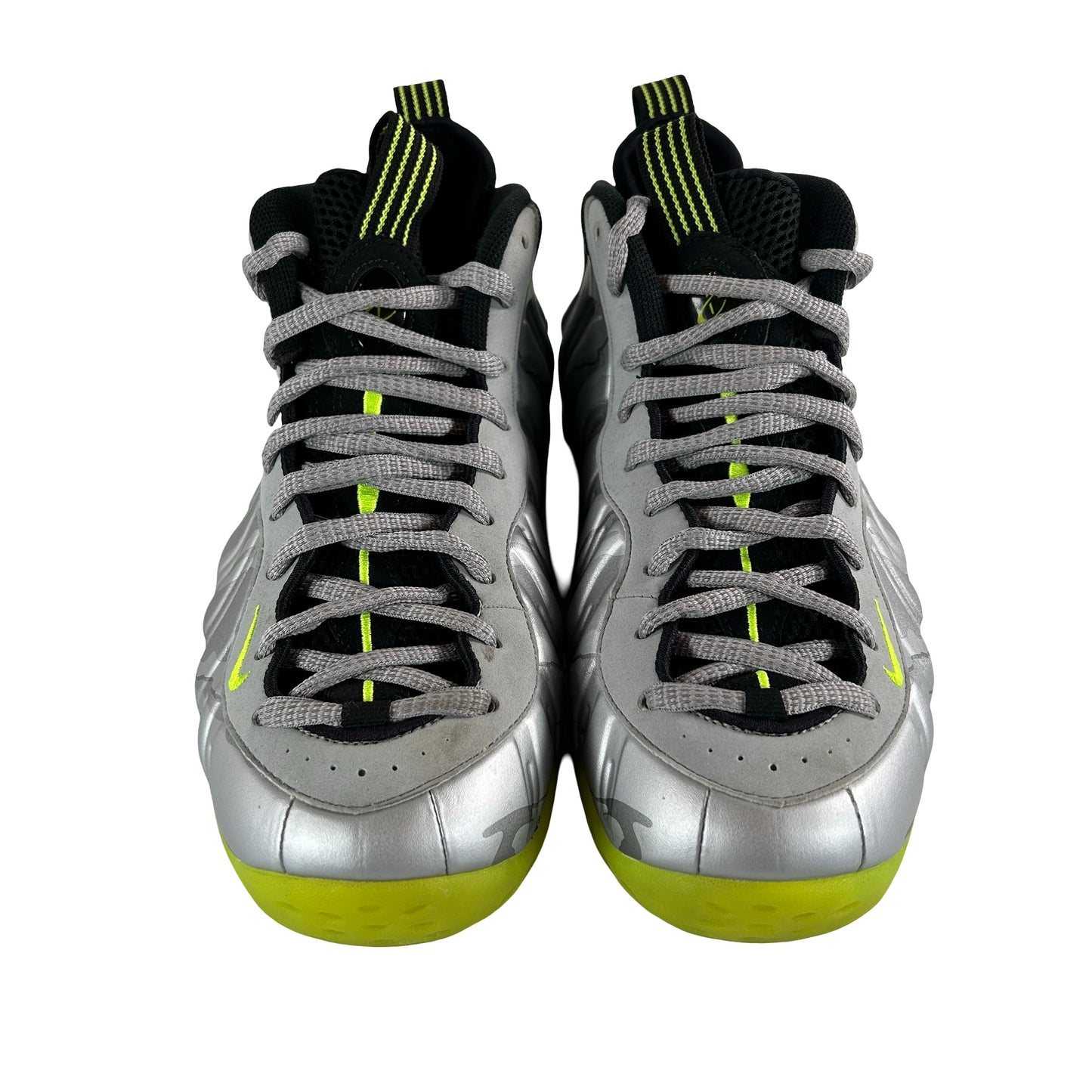 575420 004 Nike Air Foamposite One Silver Volt Camo [USED] - 9.5 M (Used)