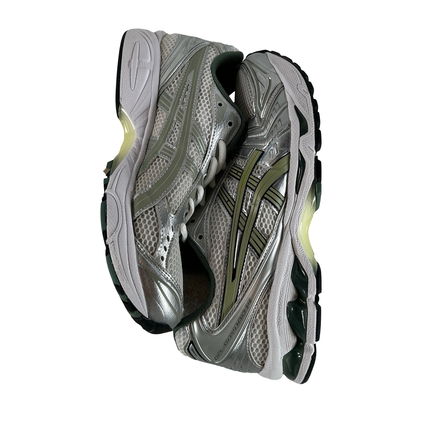 1201A019 107 ASICS Gel-Kayano 14 White Pure Silver Slate Grey Sage [USED] - 8 M (Used) (No Box)