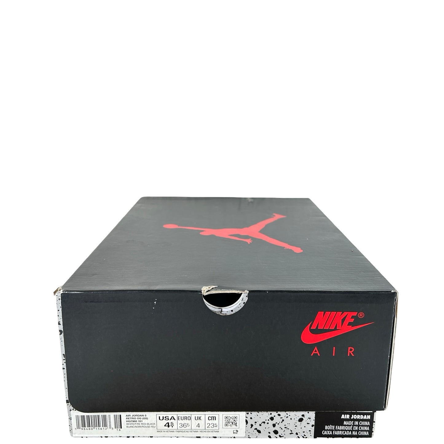 HQ7980 101 Jordan 5 Retro Fire Red Black Tongue (2025) (GS) [USED] - 4.5 Y (Used)
