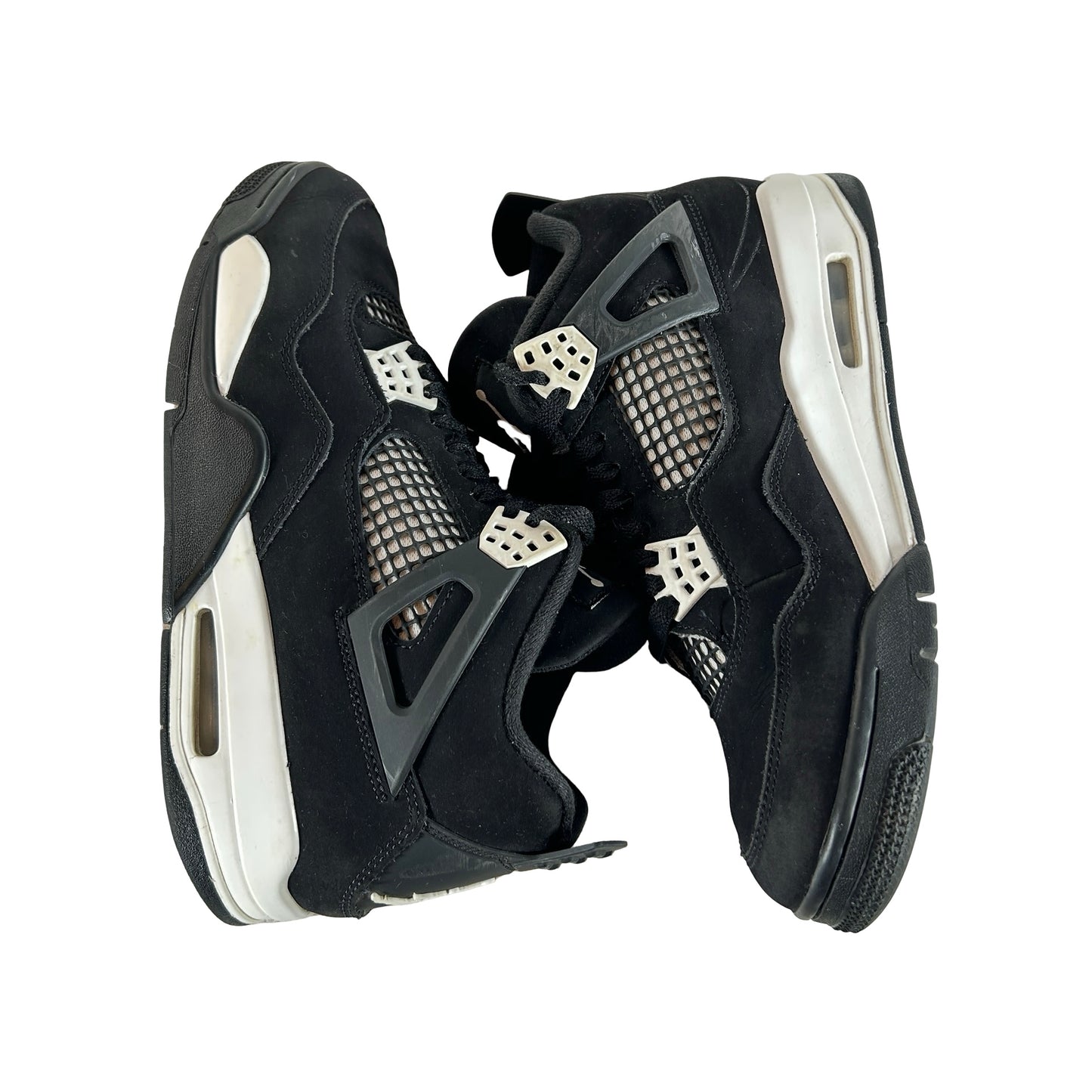 FQ8138 001  Jordan 4 Retro White Thunder [USED] - 9 M (Used2) (No Box2)