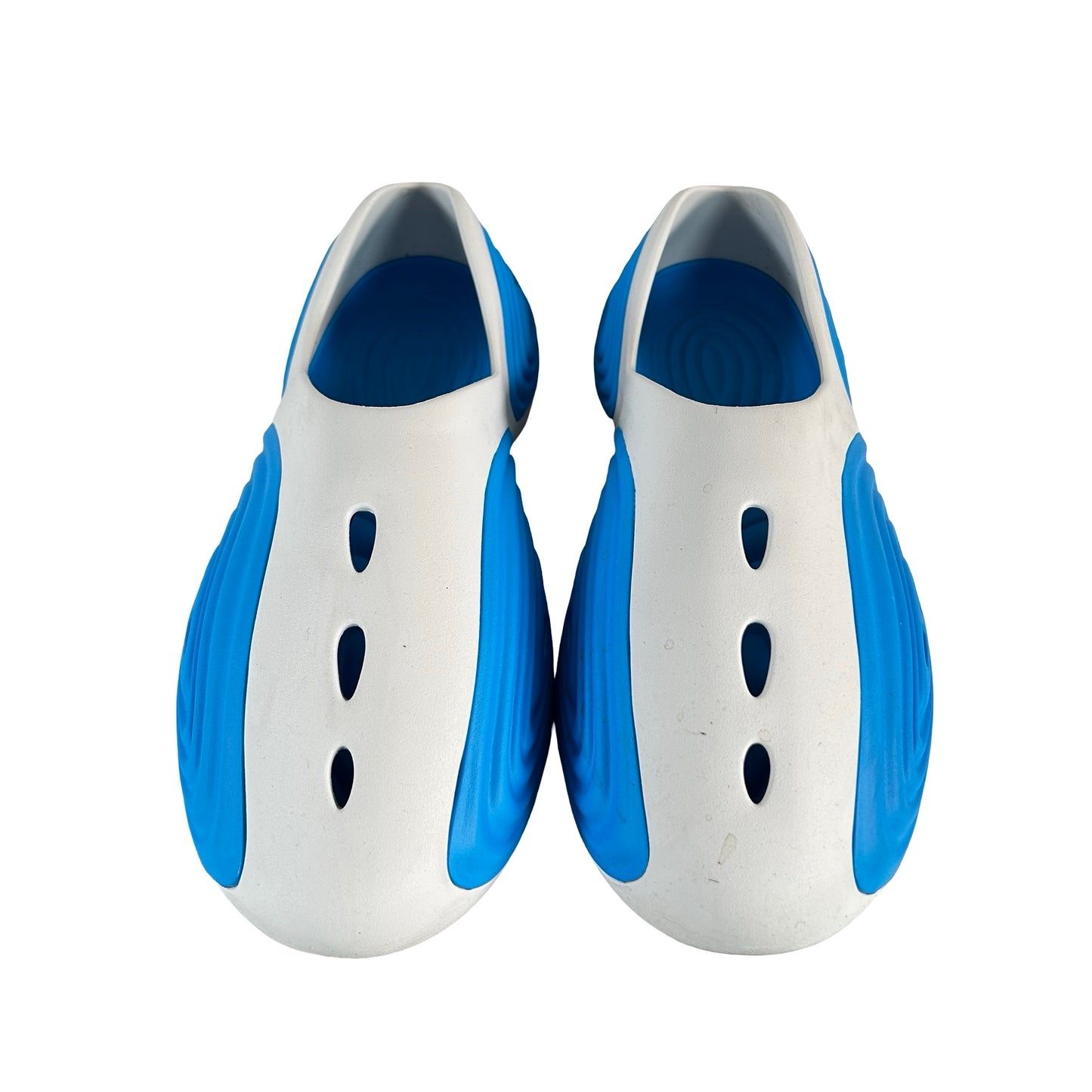 213747 1BF Crocs Ripple Clog White Blue [USED] - 13 M (Used) (No Box)