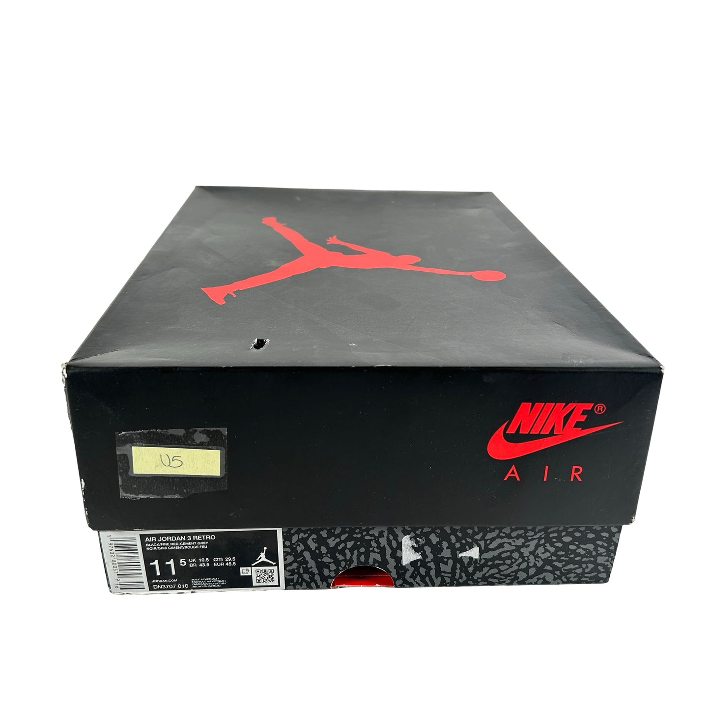DN3707 010 Jordan 3 Retro Black Cement Reimagined (2024) [USED] - 11.5 M (Used5)