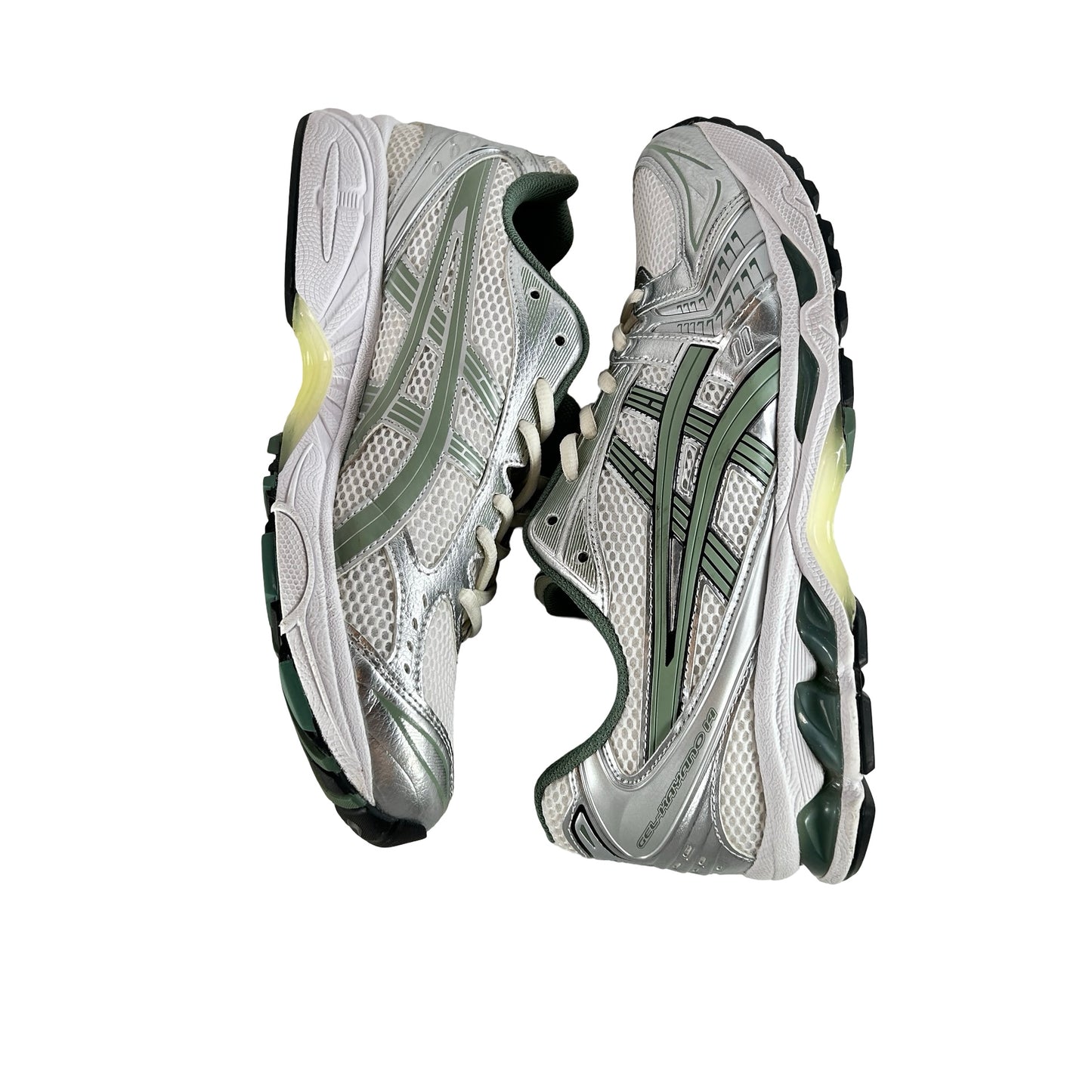 1201A019 107 ASICS Gel-Kayano 14 White Pure Silver Slate Grey Sage [USED] - 10.5 M (Used)