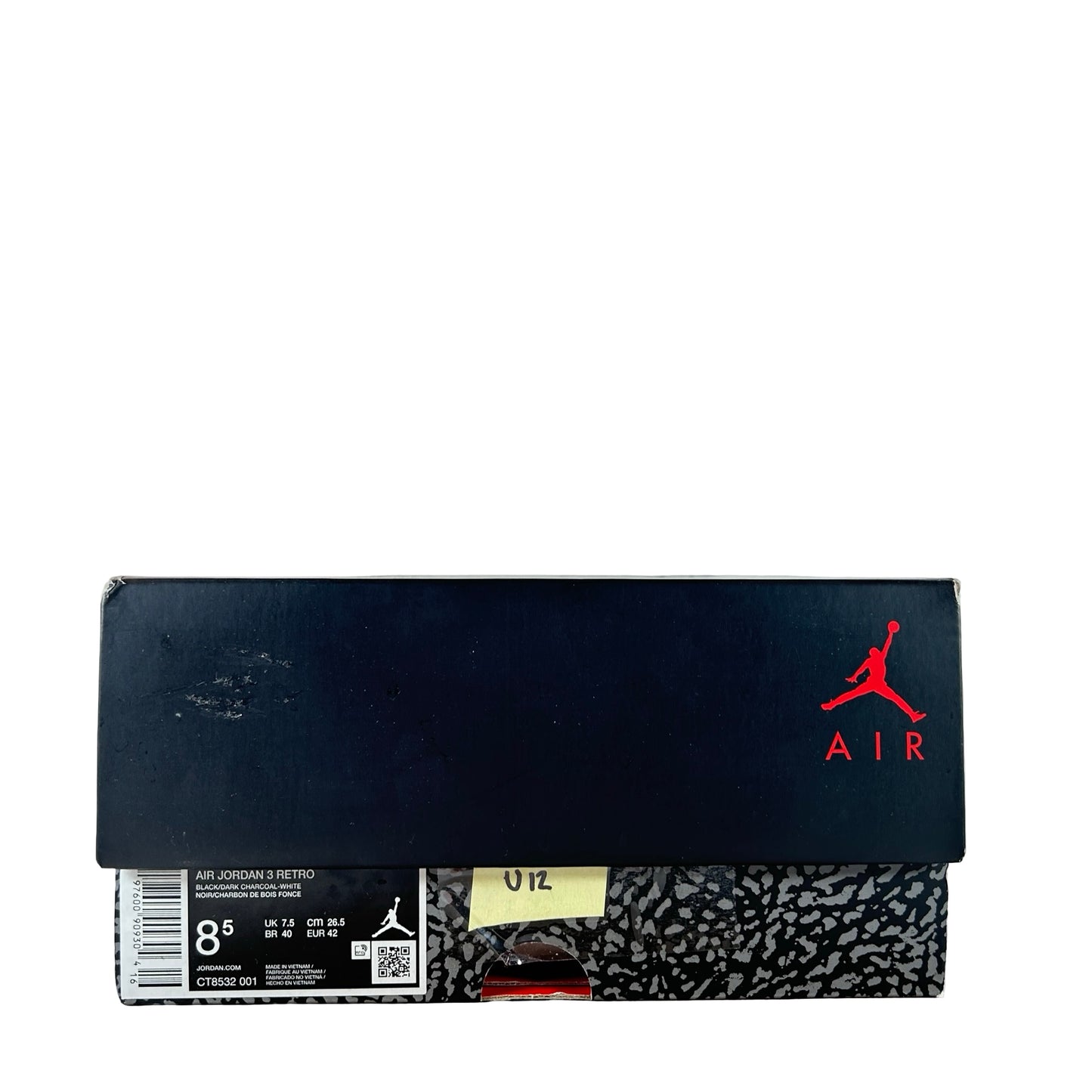 CT8532 001 Jordan 3 Retro Black Cat (2025) [USED] - 8.5 M (Used12)