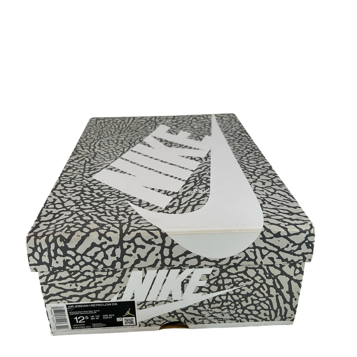 CZ0790 001 Jordan 1 Retro Low OG Black Cement [USED] 12.5 (Used)