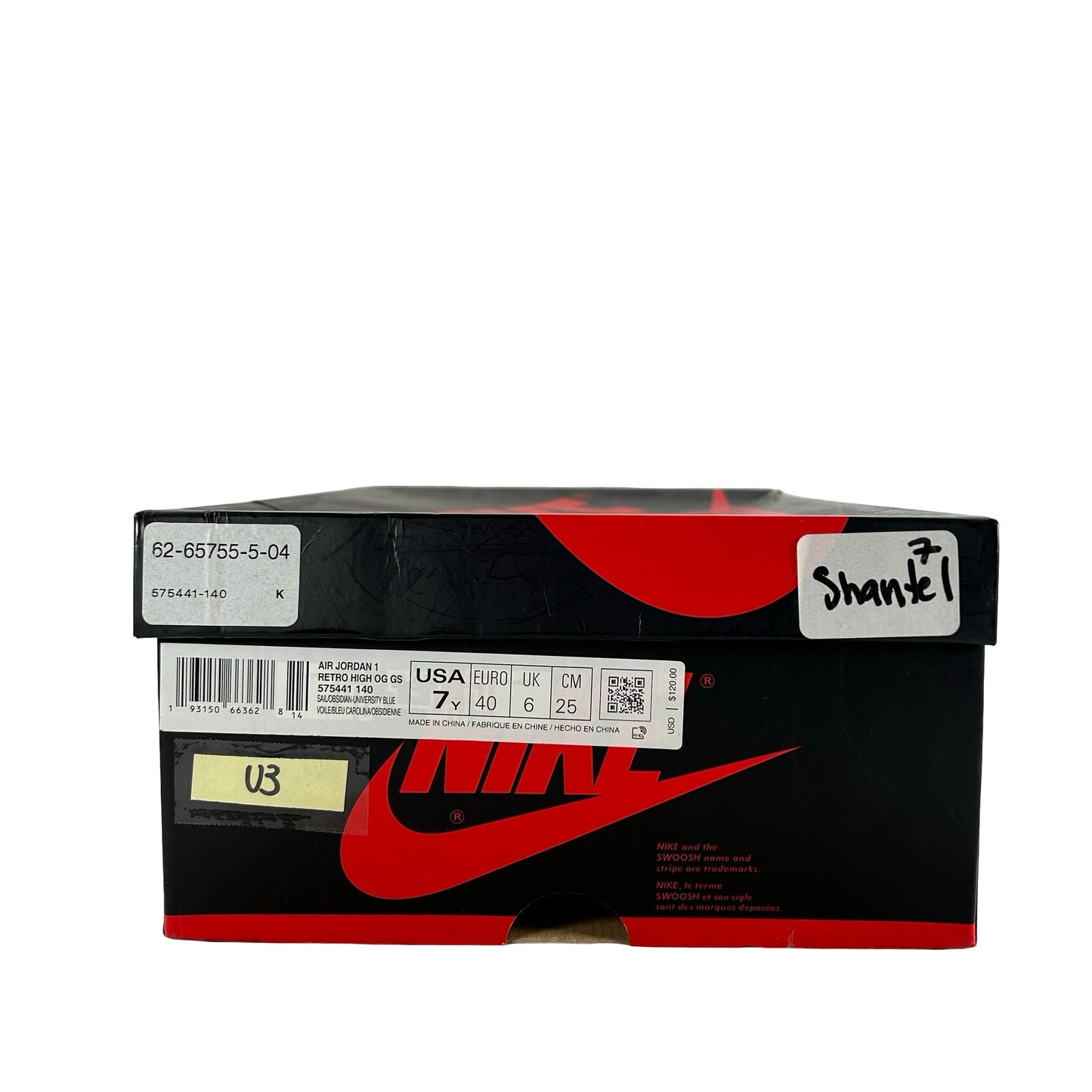575441 140 Jordan 1 Retro High Obsidian (GS) [USED] - 7 Y (Used3)