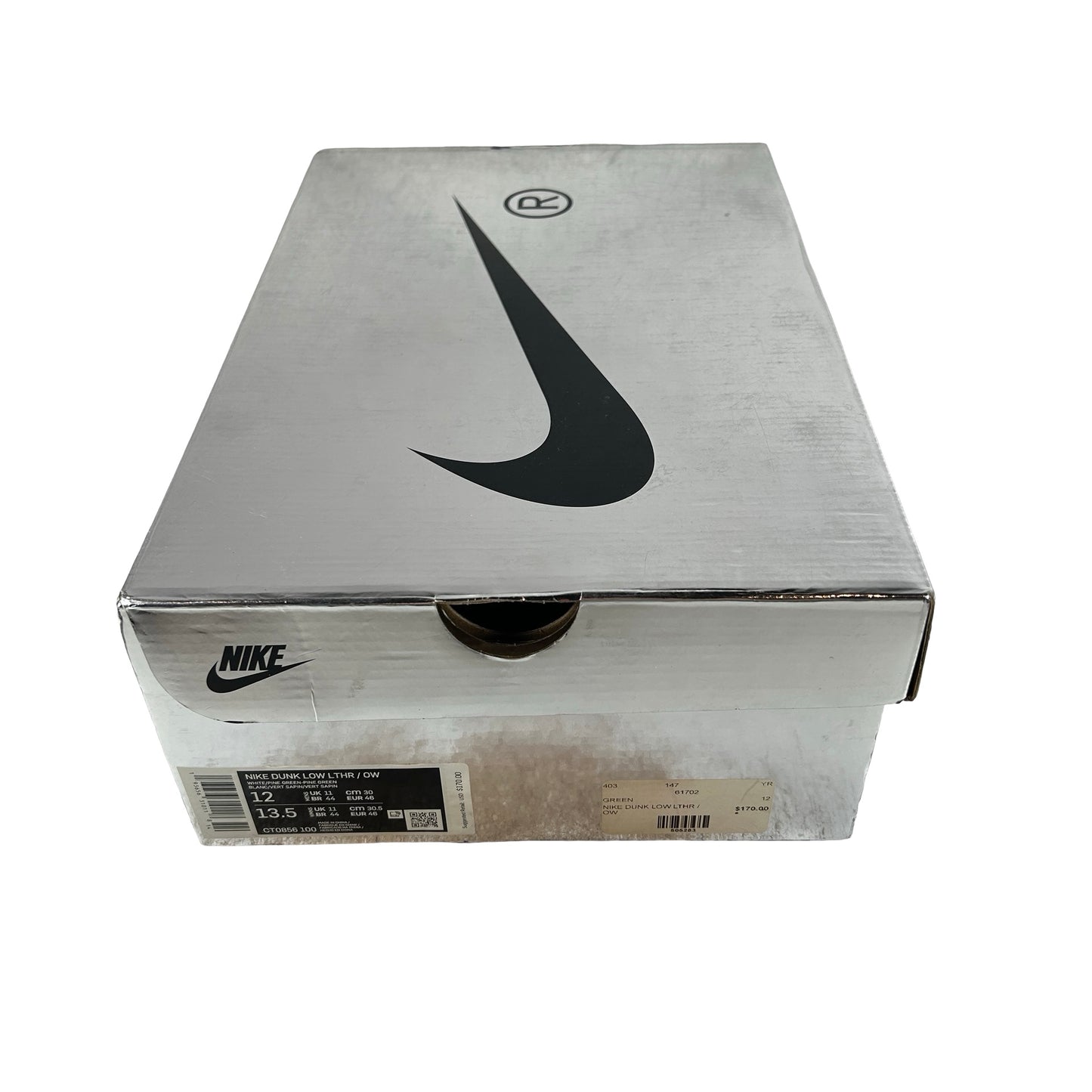 CT0856 100 Nike Dunk Low Off-White Green [USED] - 12 M (Used)