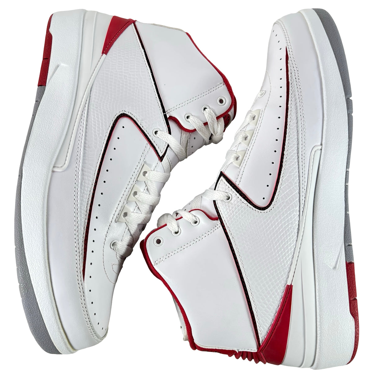 385475 102 Jordan 2 Retro White Red (2014) - 10 M (Yellowing)