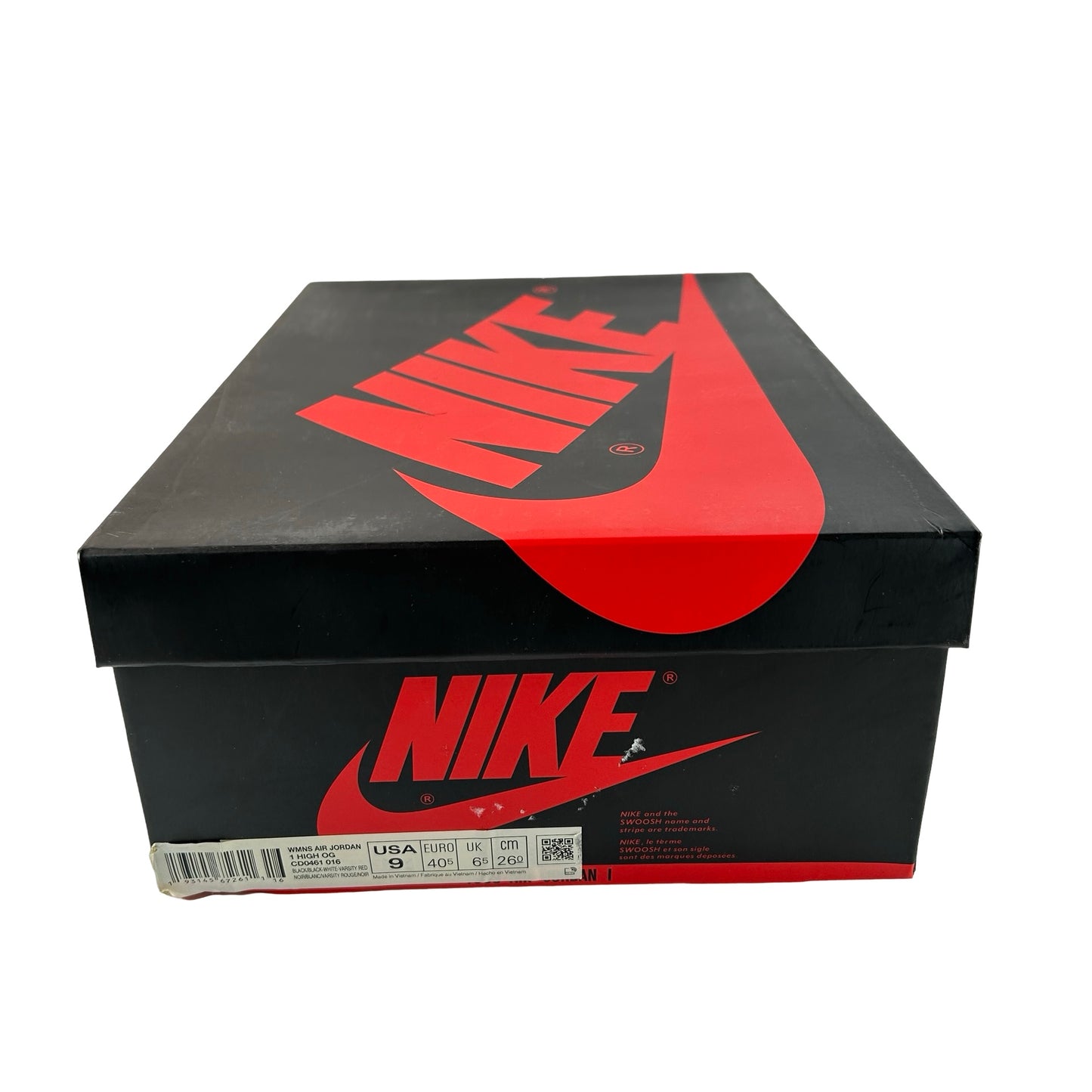 CD0461 016 AJ1 Satin Black Toe [USED] - 9 W (Used)