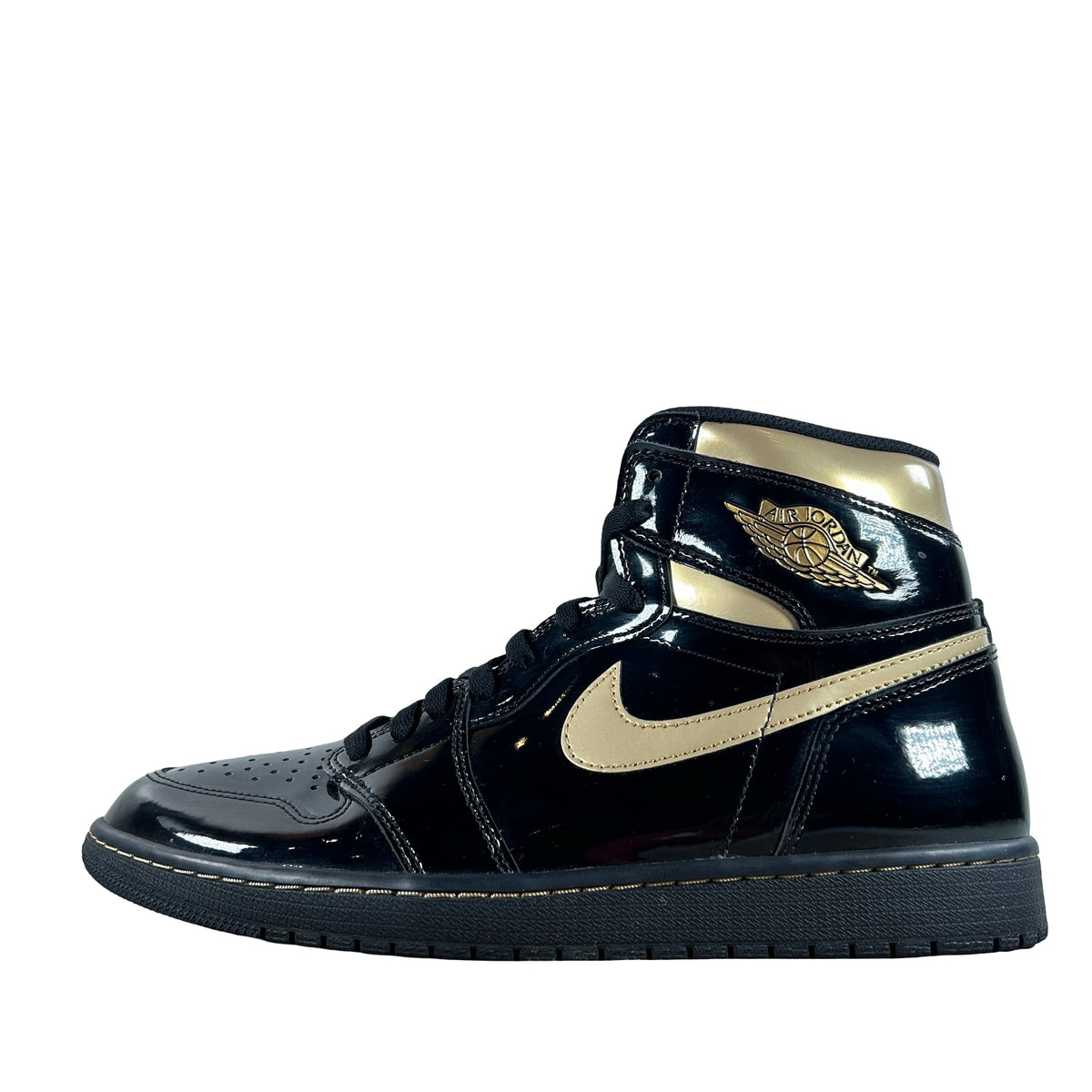 555088 032 Jordan 1 Black/Gold [USED] - 11 M (Used) (No Box2)