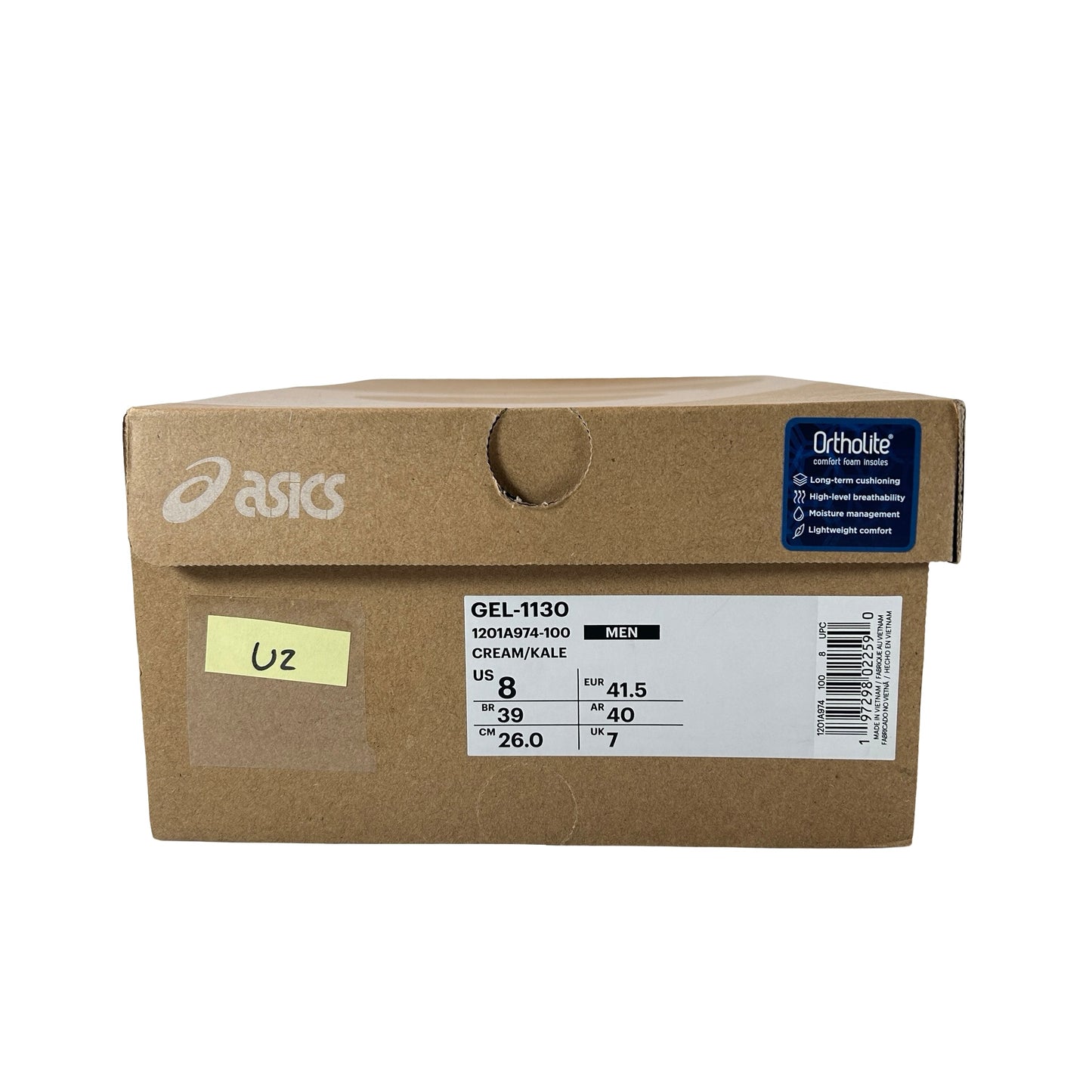 1201A974 100 ASICS Gel-1130 Cream Kale [USED] - 8 M (Used2)