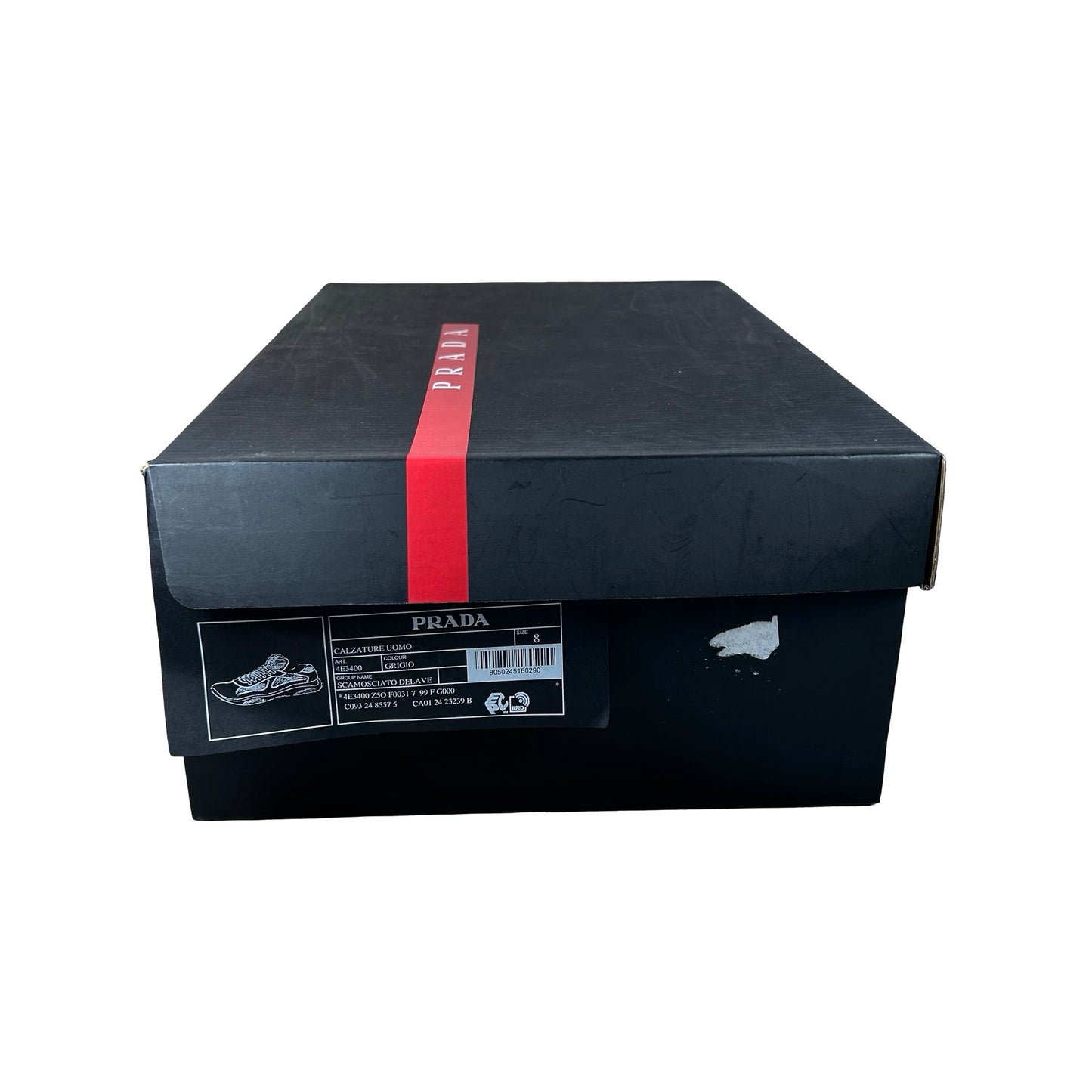 4E3400 Z50 F0031 Prada America's Cup Grey Suede [USED] - PRADA 8 / US 9 M (Used)