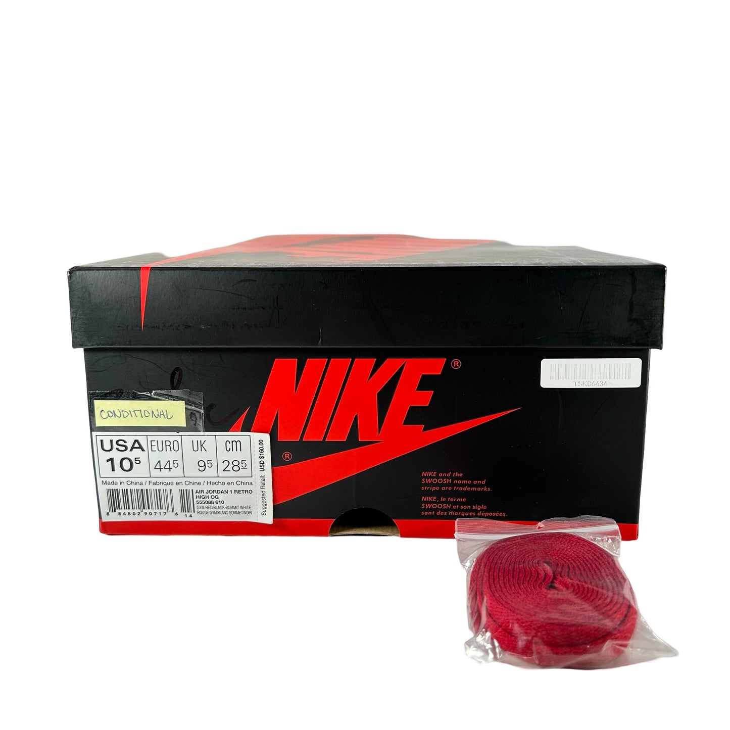 555088 610 Jordan 1 High Bred Toe [CONDITIONAL] - 10.5 M (Yellowing)
