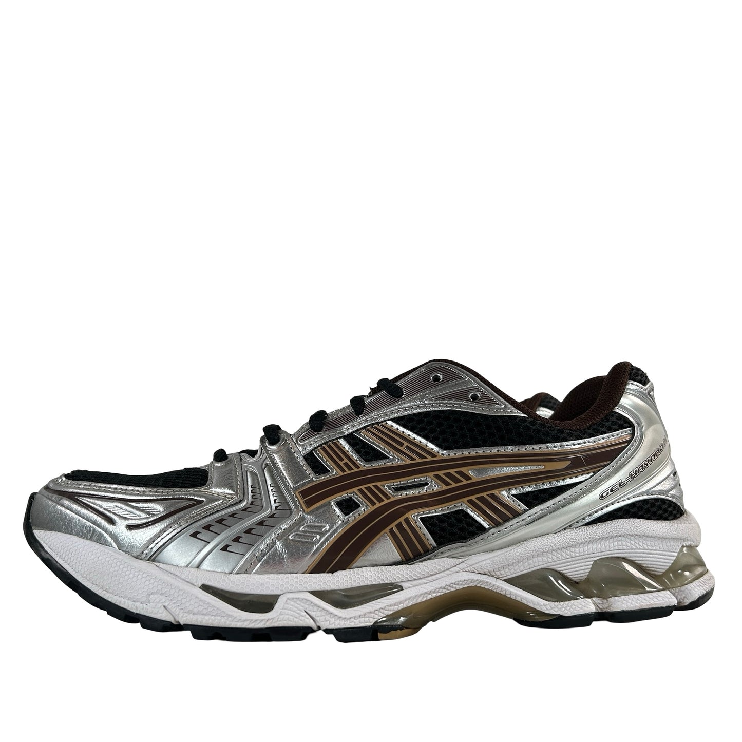 1201A019 004 ASICS Gel-Kayano 14 Black Coffee Silver [USED] - 9.5 M (Used) (No Box)