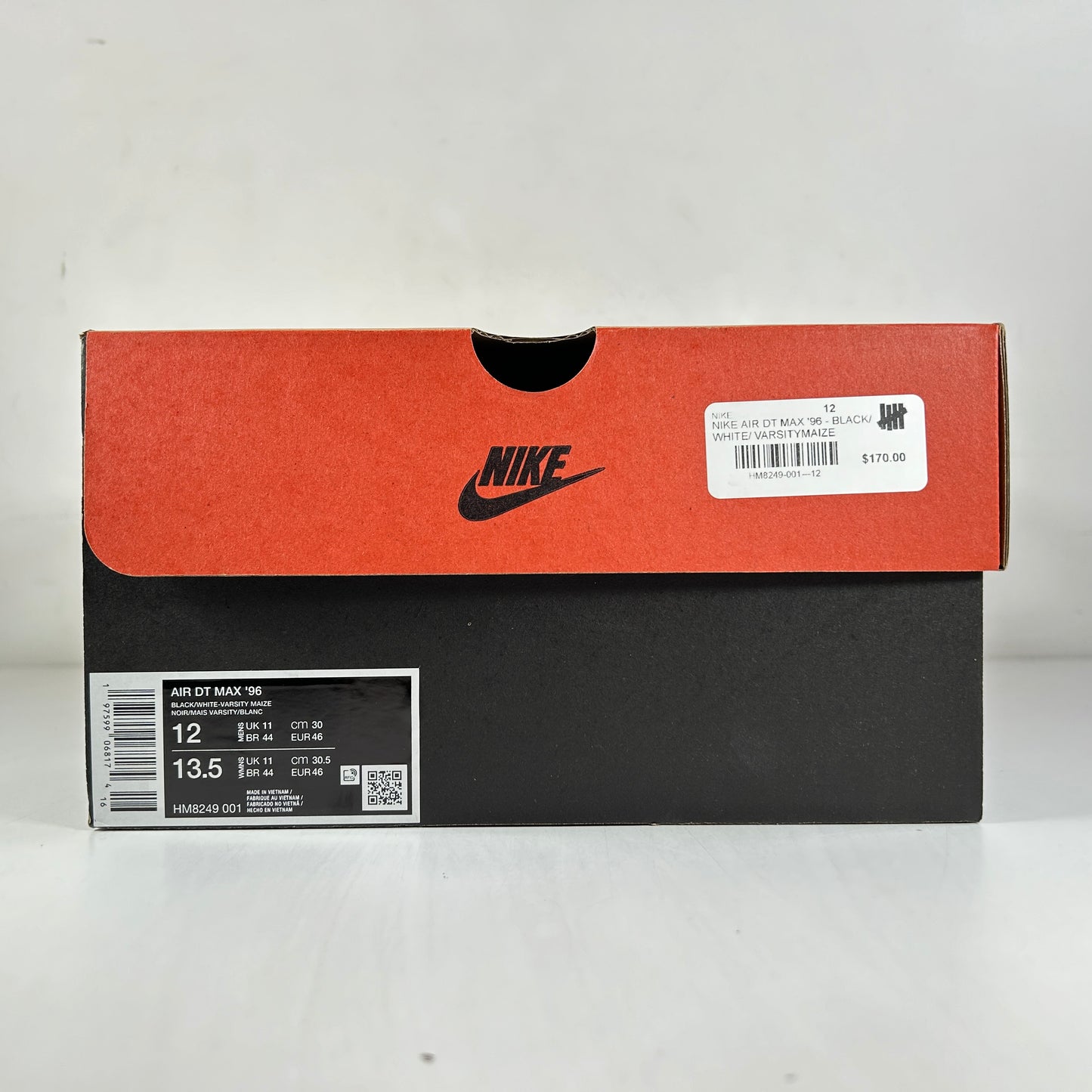 HM8249 001 Nike Air DT Max '96 Black White (2024) [USED] - 12 M (Used)