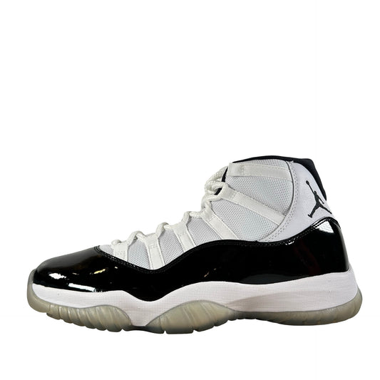378037 100 Jordan 11 Concord - 9.5 M (Yellowing Soles) (Glue Stain)